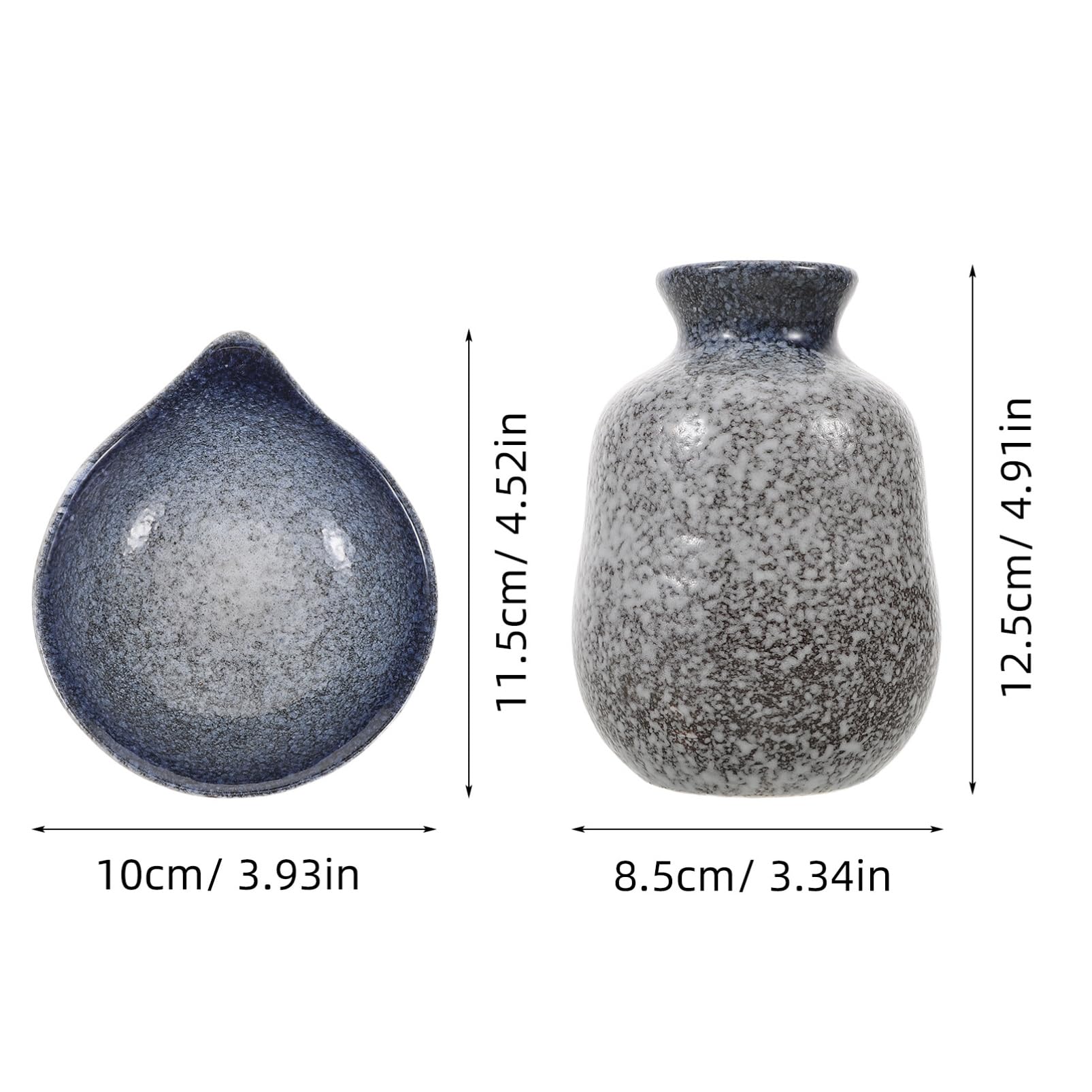 Cabilock 1Set Tokkuri Bottle Ochoko Cups Elegant Japanese Pottery Drinkware for Sake Serving Dishwasher Safe Sturdy Design