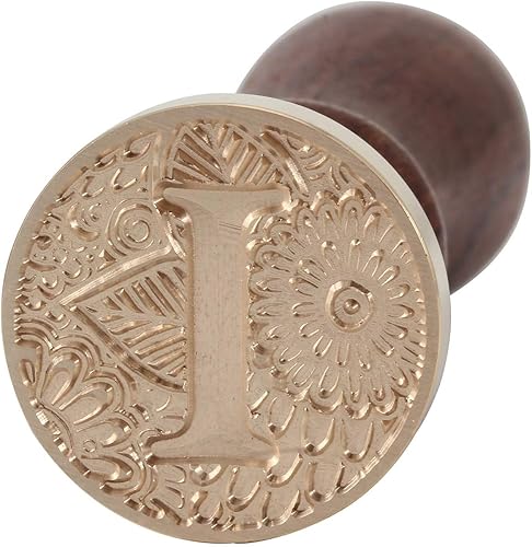 Miniatura 5 de Yoption - Sello de cera con cabeza de latón botánico con mango de madera