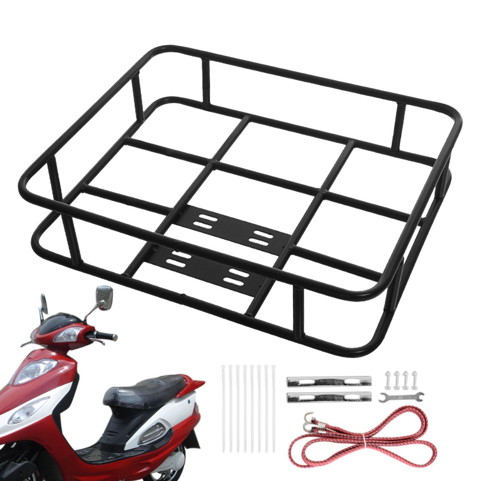 Porte-vélos – Porte-Bagages arrière | Porte-Bagages arrière en métal | étanche Porte-Bagages arrière réglable avec Panier, Porte-Bagages étanche