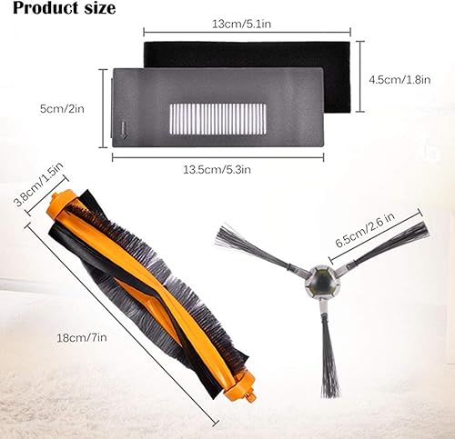 Miniatura 6 de HMHAMA Piezas de repuesto para ECOVACS DEEBOT 900 901 Accesorios para aspiradora robótica Kit de repuesto de filtro de cepillo principal, 1 cepillo