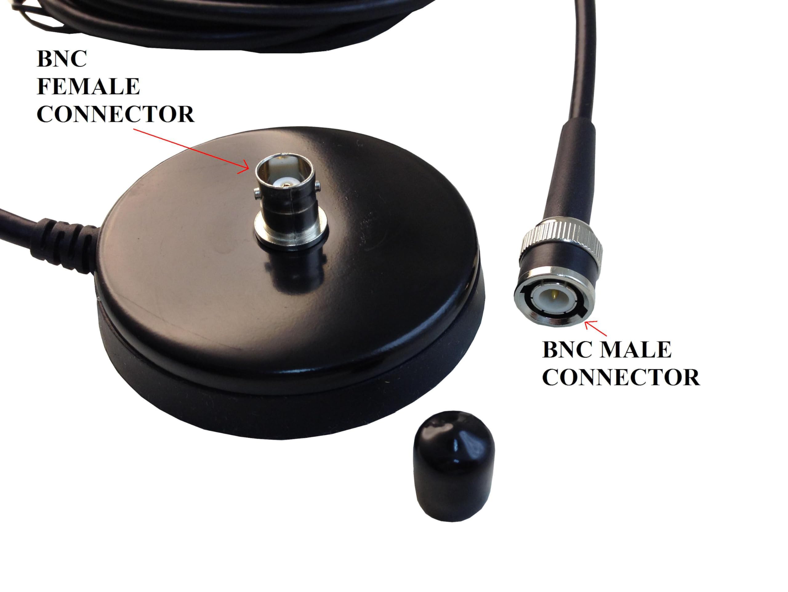 Anteenna TA-35B Magnetic Mount with BNC Female - BNC Male Type for Handheld Antenna of Two Way Radio RG-58 with 4 Meter