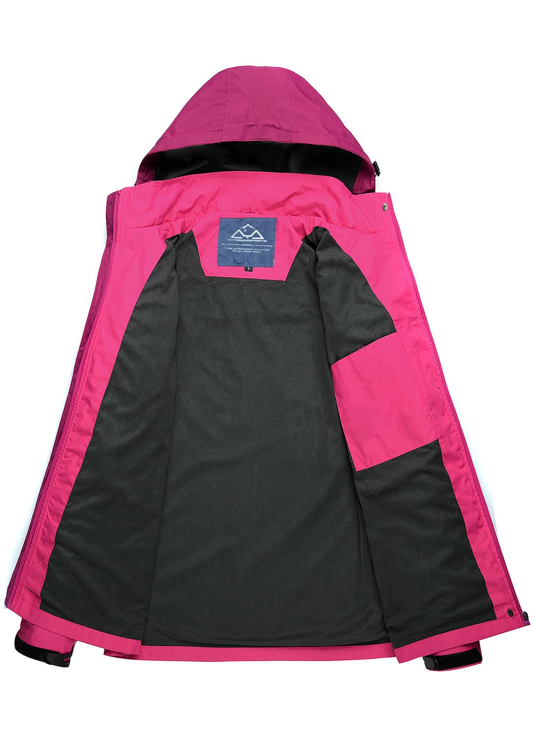 YSENTO Chaqueta de senderismo para mujer, impermeable, ligera, transpirable, con capucha desmontable