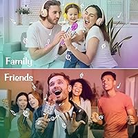 Vista 5 de Juguetes infantiles para niñas de 5, 6, 7, 8, 9 años, micrófono de karaoke Bluetooth de mano para niños, regalos para adolescentes, regalos