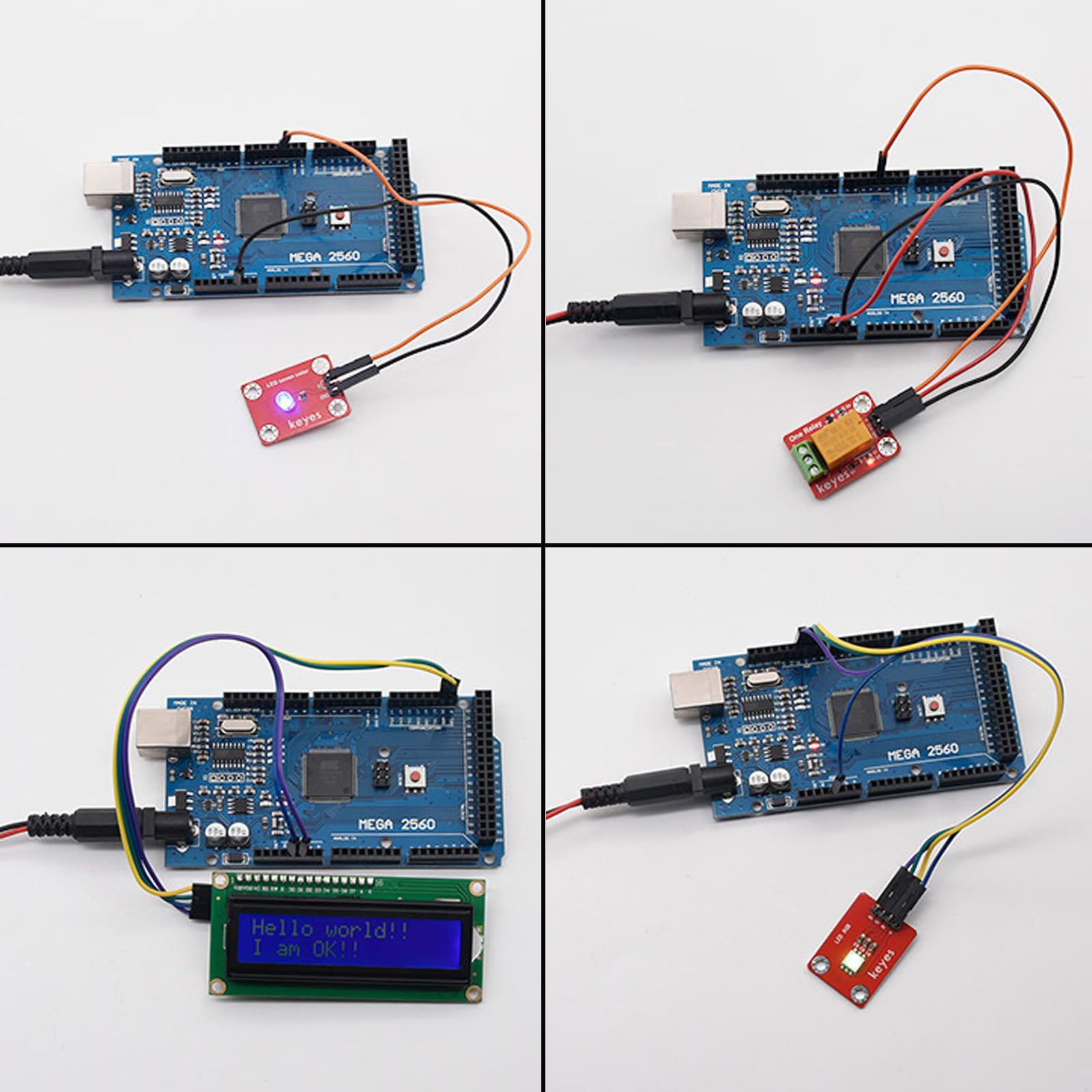 GERUI Scheda Mega-2560-R3, Scheda di Sviluppo Mega-2560 con Cavo USB Compatibile con modulo 2560 R3 Migliorato con Cavo Dati Alimentazione 6,5~12V Compatibile con Arduino IDE