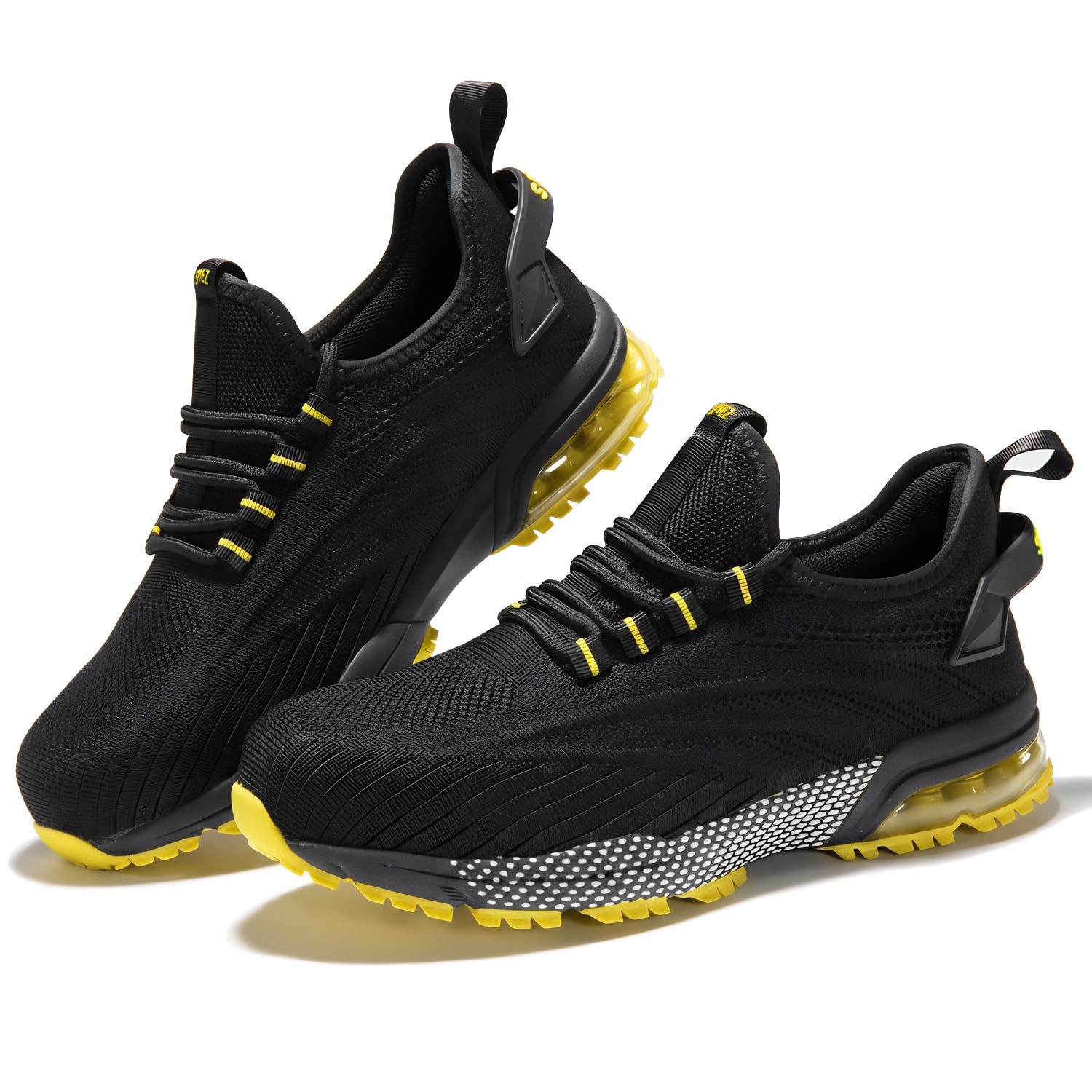 SPIEZ Zapatos de Seguridad para Hombre Mujer, Zapatillas de Seguridad con Punta Compuesta y Amortiguación de Aire, Zapatos de Trabajo Ligeros Transpirable Negras Azul/Negro Verde Talla EU36-46