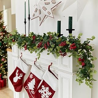 6.3FT Christmas 144 Branch Tips Cedar Garlands, Anna's Whimsy Artificial...