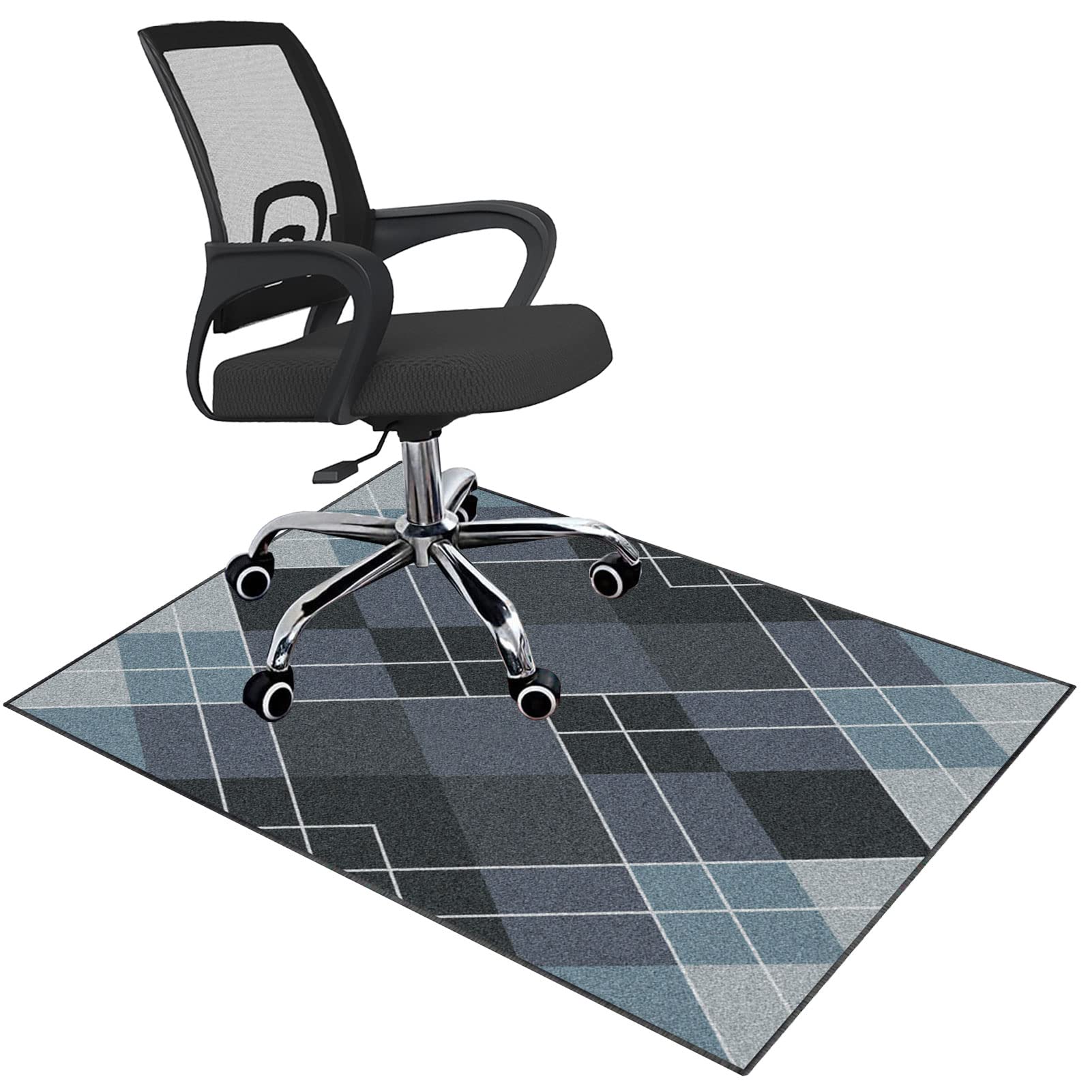 EYZO Office Chair Mat For Carpet And Hardwood Floor Gaming Chair Mat | Carpet Protector Chair Mat For Office Chair Floor Mat Anti Slip For Home Office Gaming Room Anti-Skidding 100 ร 140 cm