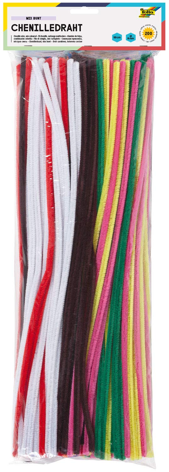 Alambre de chenilla flexible de 50 cm, ideal para diseñar animales y figuras con niños