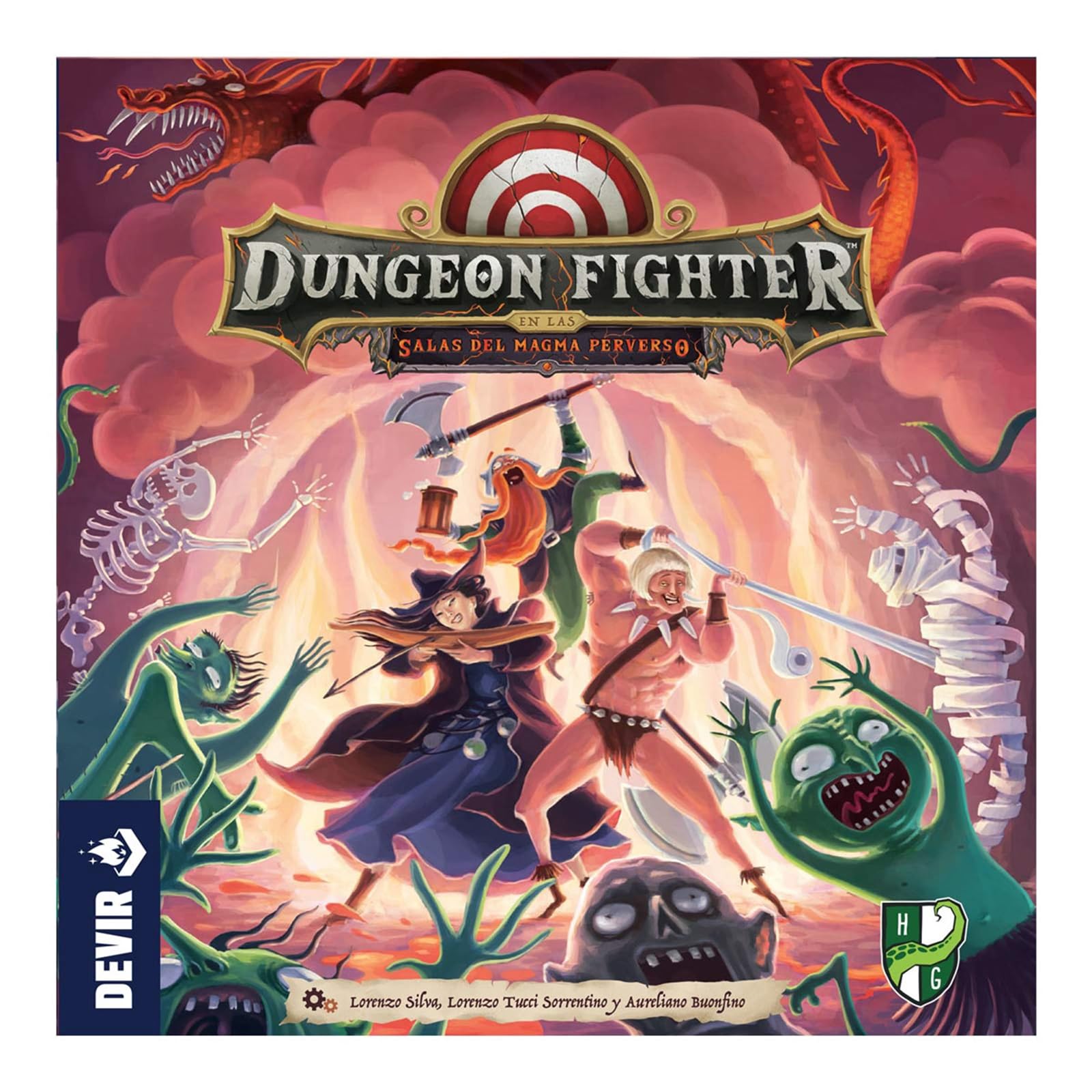 Devir - Dungeon Fighter: Expansión Salas del Magma Perverso, Juego de Mesa, Juego de Mesa con Amigos Divertido, PartyGame, +8 (BGDUFMASP)