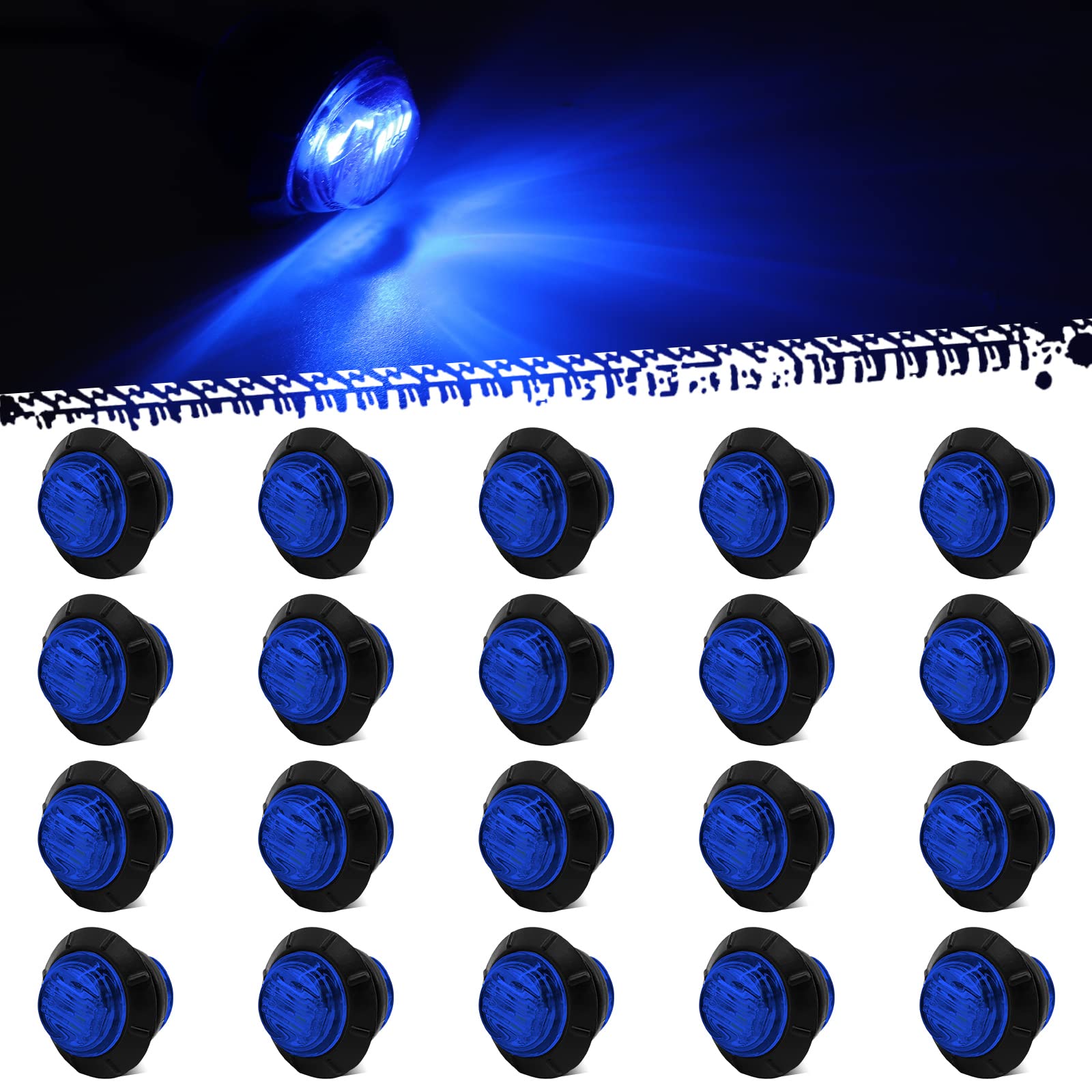 Luci Posizione LED Per Rimorchio - 20PCS Bianche 12V/24V Rotonde - Foto 9