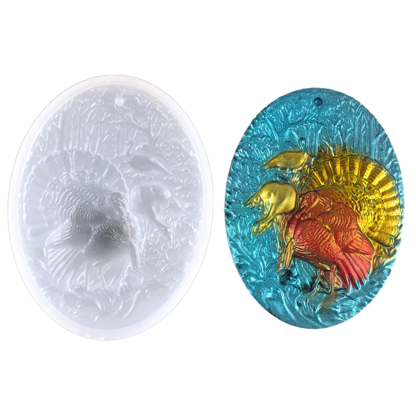 oringnat Animal Keychain Pendants Silicone Mold with Hole Bag Backpack Decoration Crystal Epoxy Resin Mold for Crafts