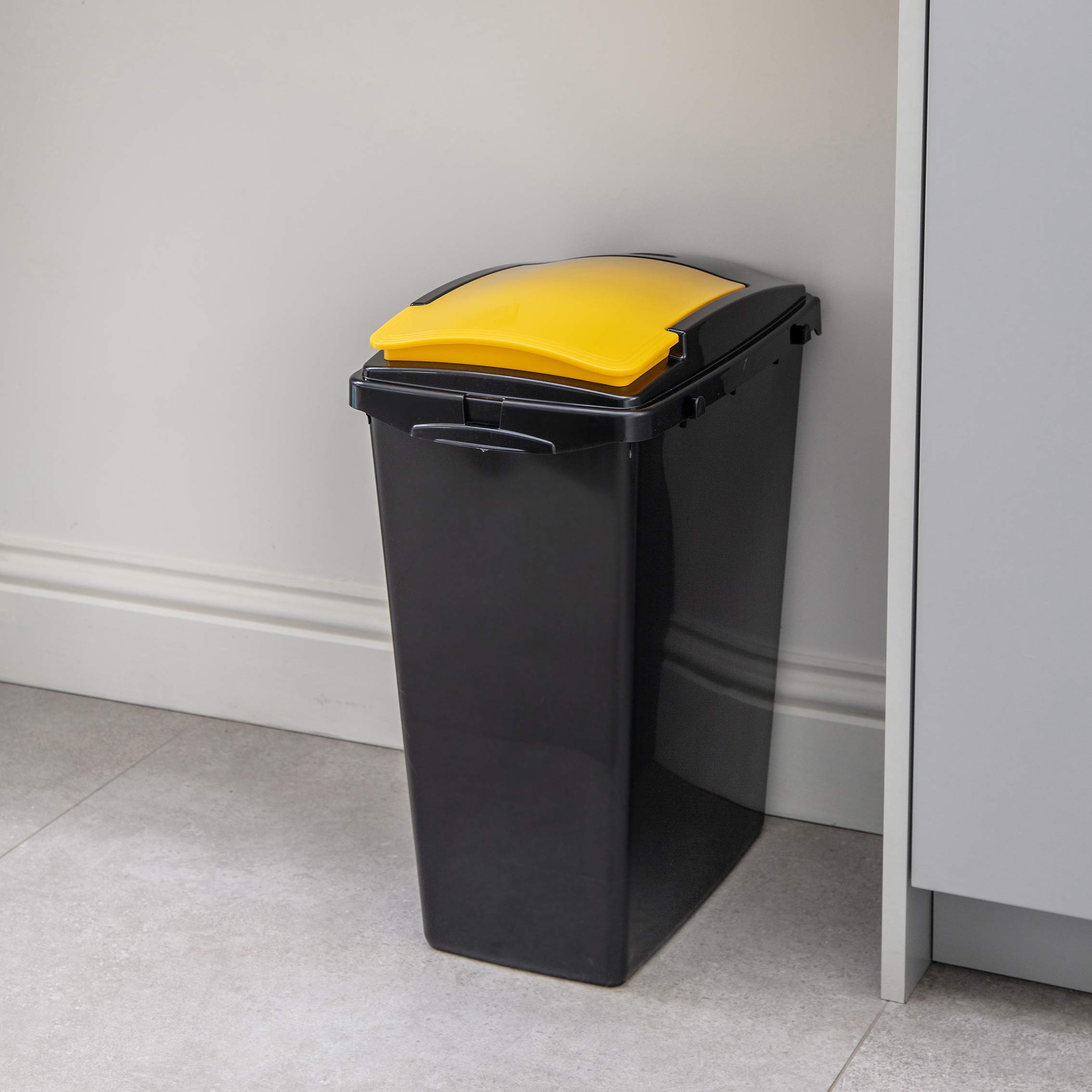 Buy Addis Recycling 40 Litre Set of 4 Waste Utility Plastic Bins Interlocking Clips, Lift