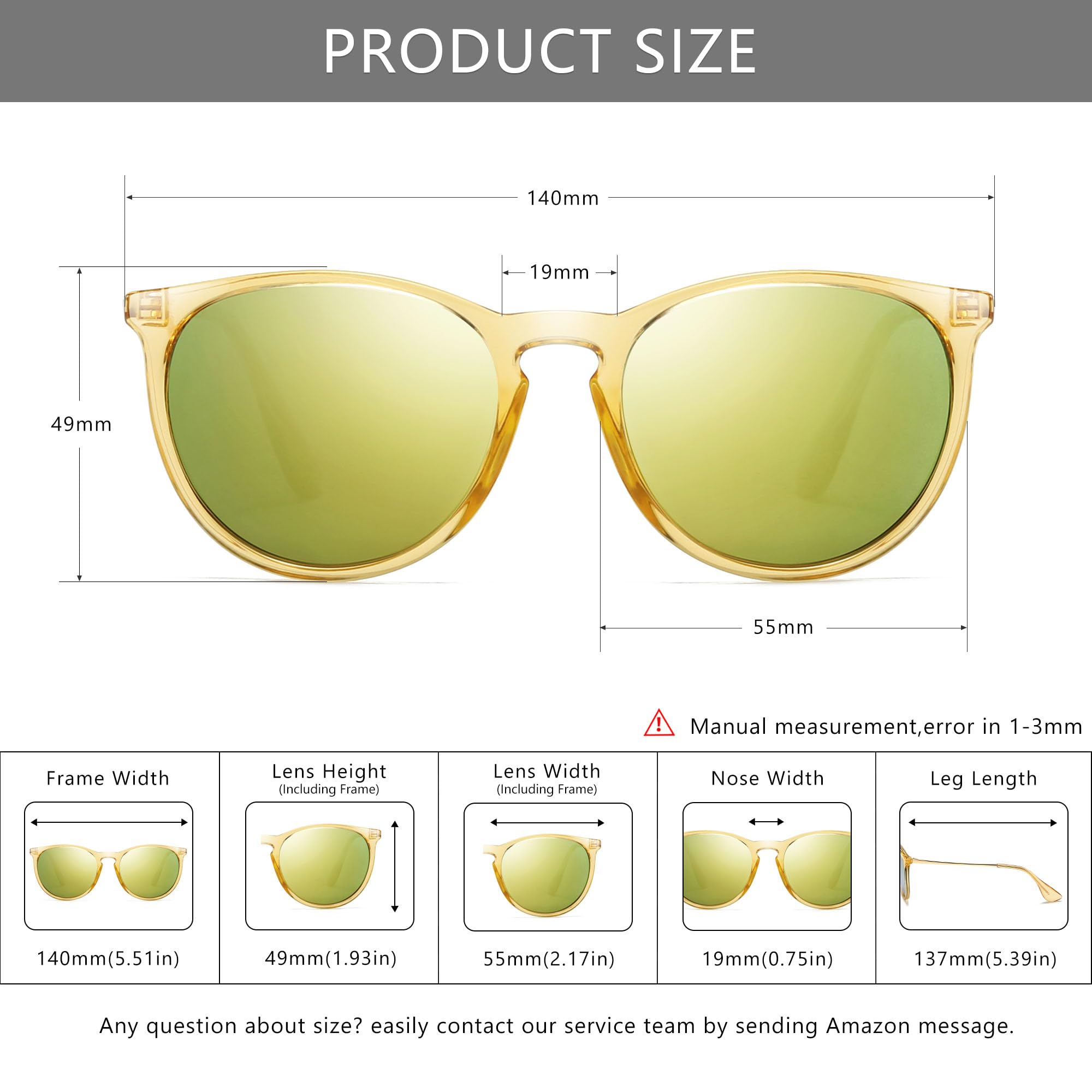 SUNGAIT Occhiali da sole vintage con forma arrotondata per uomo e donna stile classico e retrò