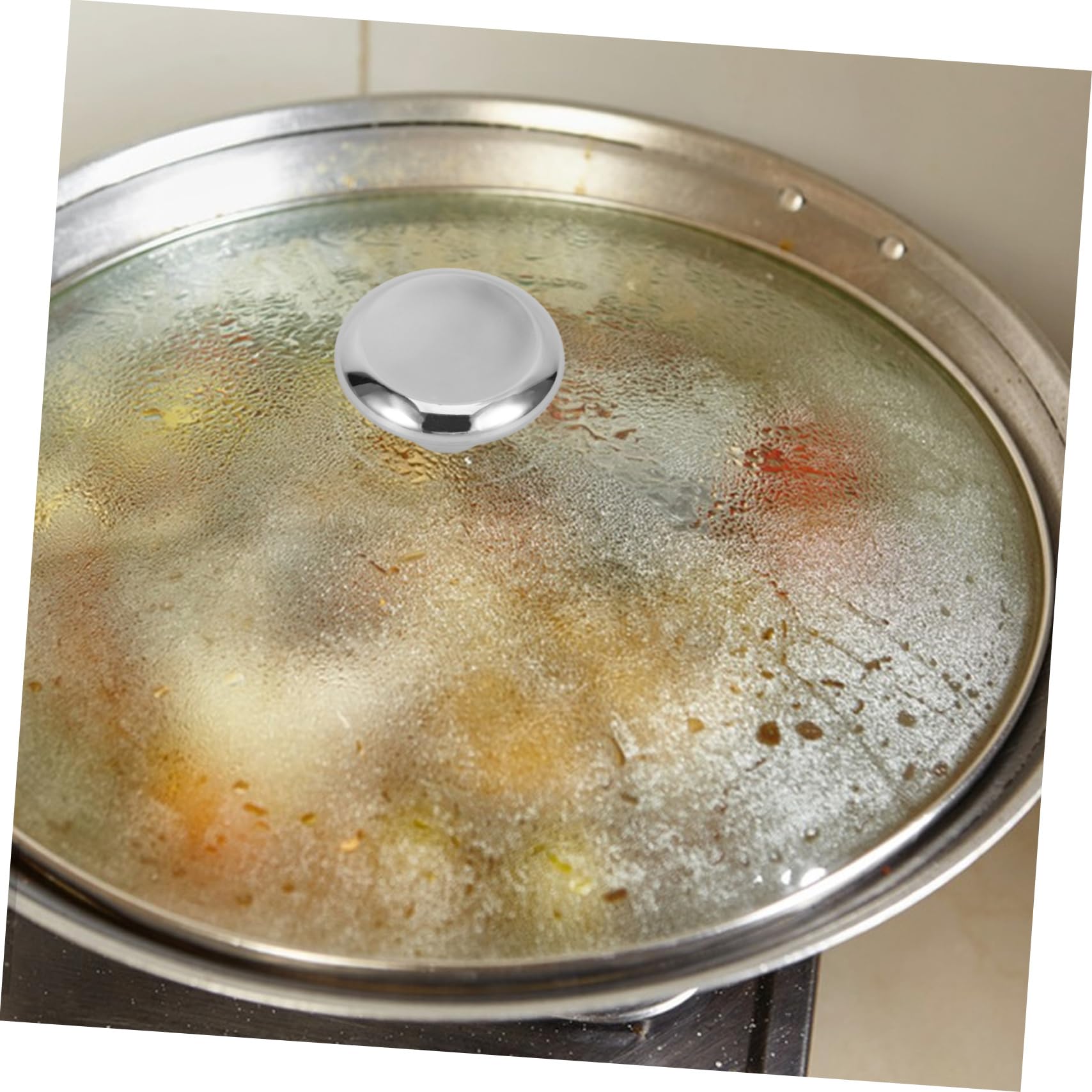 ABOOFAN 16 STK Topfdeckelzubehör topfdeckel Halter Topfdeckelhalterung Knöpfe universeller Pfannendeckel universelle Topfdeckelgriffe Deckelknopf für Kochgeschirr Rostfreier Stahl