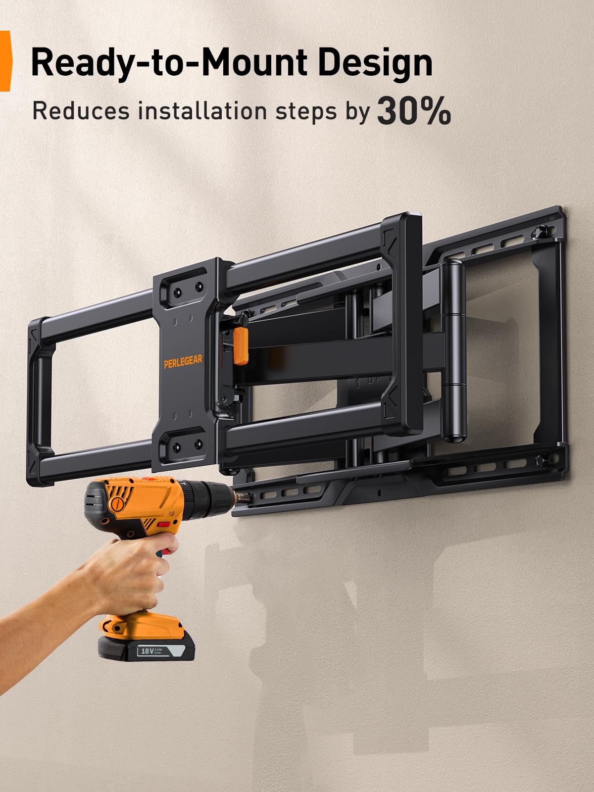 Perlegear TV Muurbeugel - Full Motion - 13-42 inch - Nieuw Perlegear TV Muurbeugel - Full Motion - 13-42 inch - Nieuw