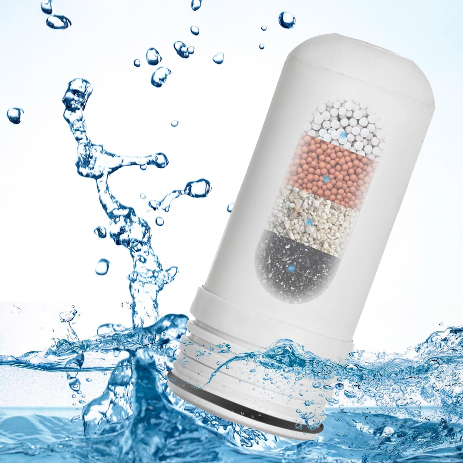 4PCS Water Tap Filter Cartridge Inner Ceramic Filter Water Dechlorination Filter Practical Convenient