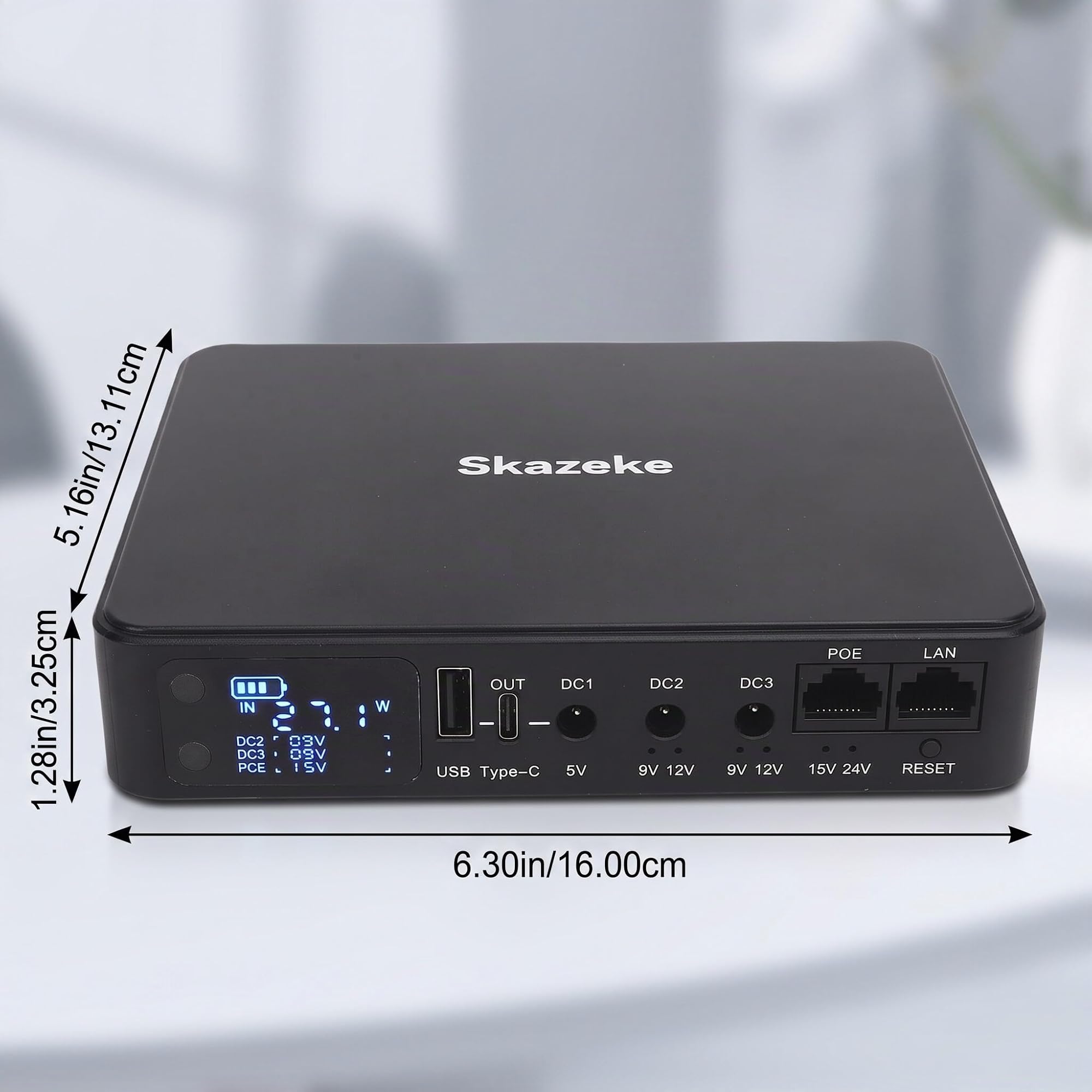 SEAFRONT 18 000mAh Mini UPS Battery Backup Alimentation Multiples Sorties pour L'empreinte Digitale de la Caméra de sécurité du Routeur Compatible avec Divers Appareils (Prise UE)