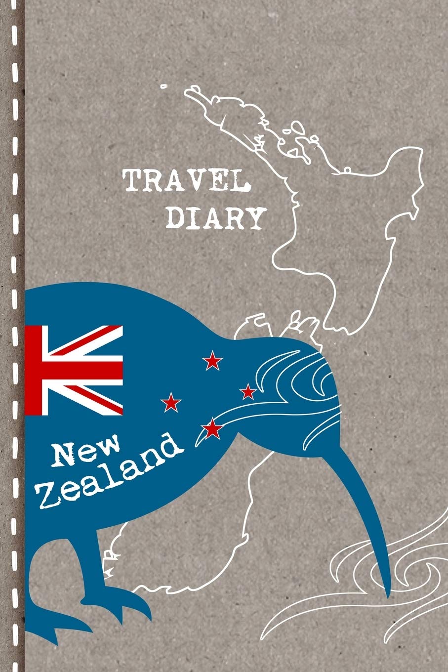 New Zealand: Travel Diary Journal to Write in - Farewell, Welcome or Emigrating Gift Book for Students, Aupair, Colleagues - Notebook for the Semester Year Abroad. With Checklists, Dot Grid Paper 6x9