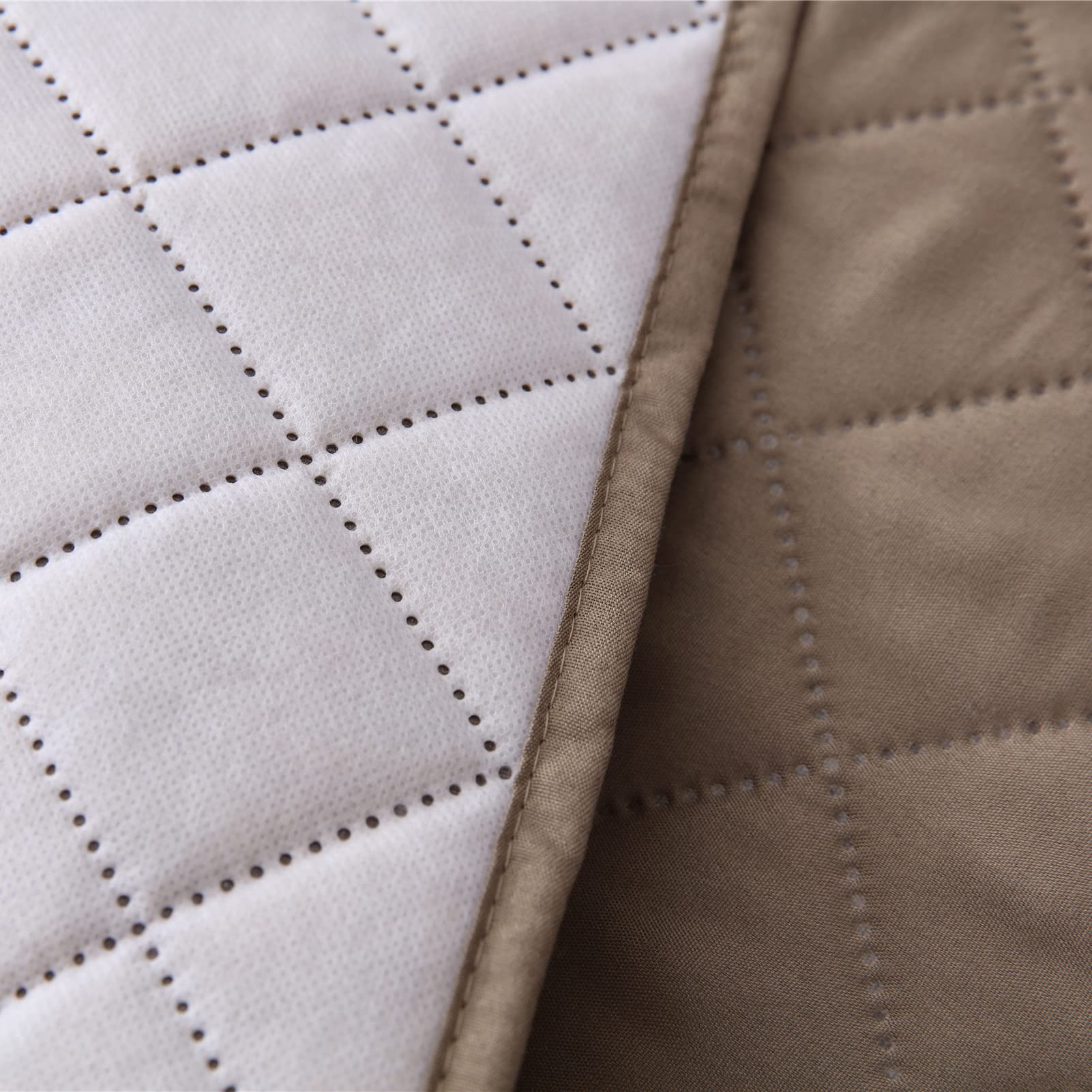 Copripoltrona Relax Trapuntato Salvadivano, Copridivano Reversibile Antiscivolo Poltrona Copertura Protezione Fodera Divano con Fascia Elastica (Khaki)