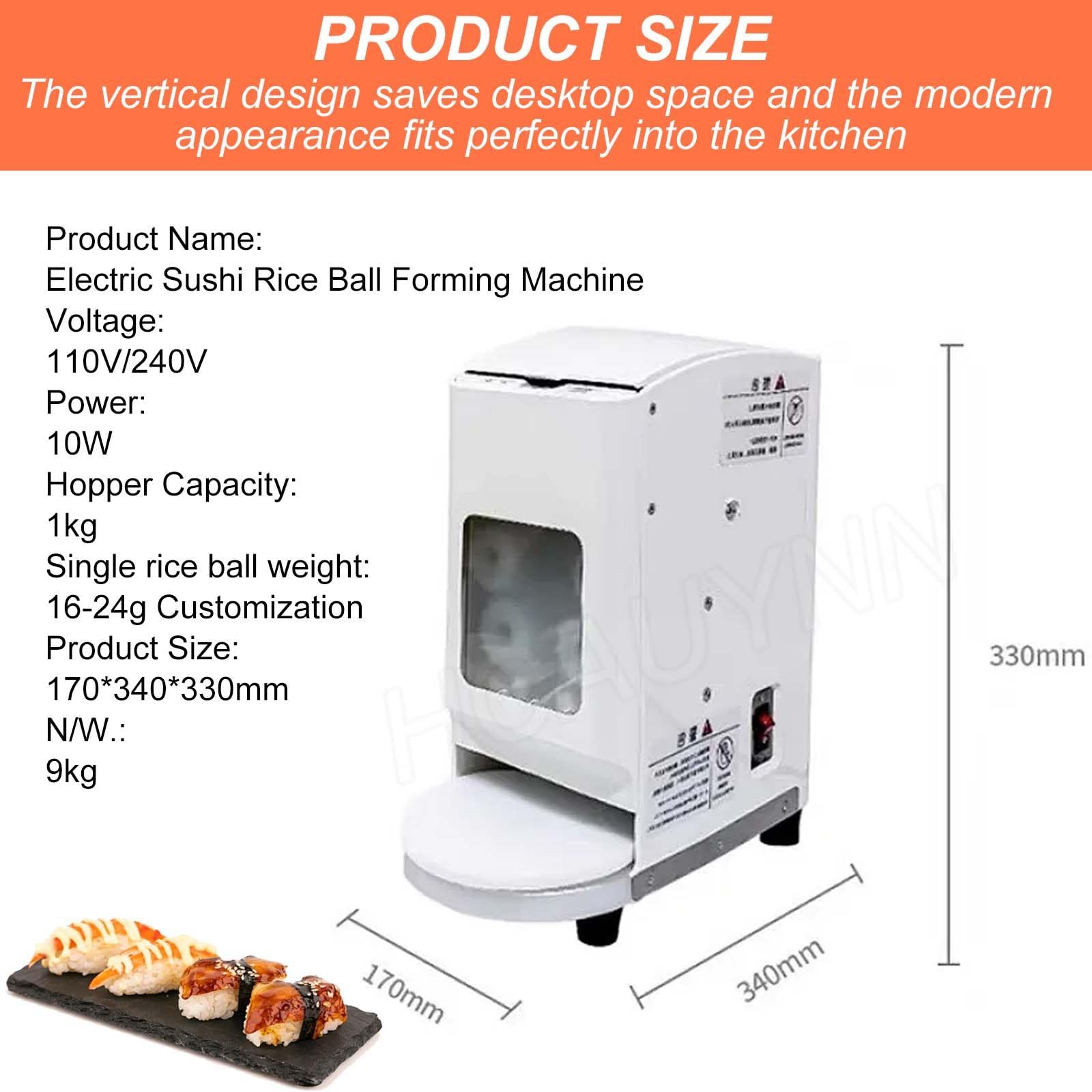 MáQuina AutomáTica para Hacer Nigiri Sushi, Plato Giratorio con Sensor Infrarrojo, 1200 Piezas/Hora, Molde ExtraíBle, para Restaurantes, Hoteles Y Supermercados,24g
