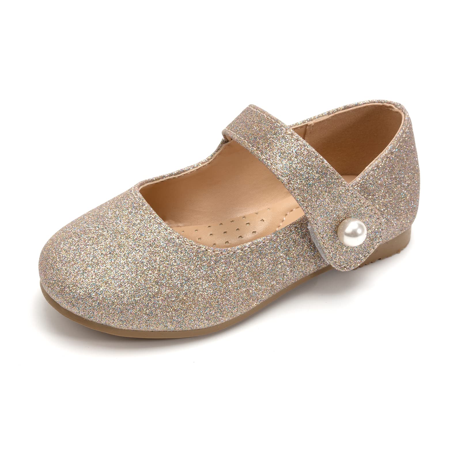 FUNKYMONKEY Toddler/Little Girl Mary Jane Dress Shoes Casual Slip on Ballet Flat