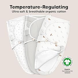 Baby Swaddle Sleep Sacks with Zipper - 3-Pack Swaddles for Newborns 0-3 Months, Infant, Baby Girls, Boys, Soft & Durable Newborn Sleep Sack,Easy Diaper Change Swaddling Blanket(Forest)