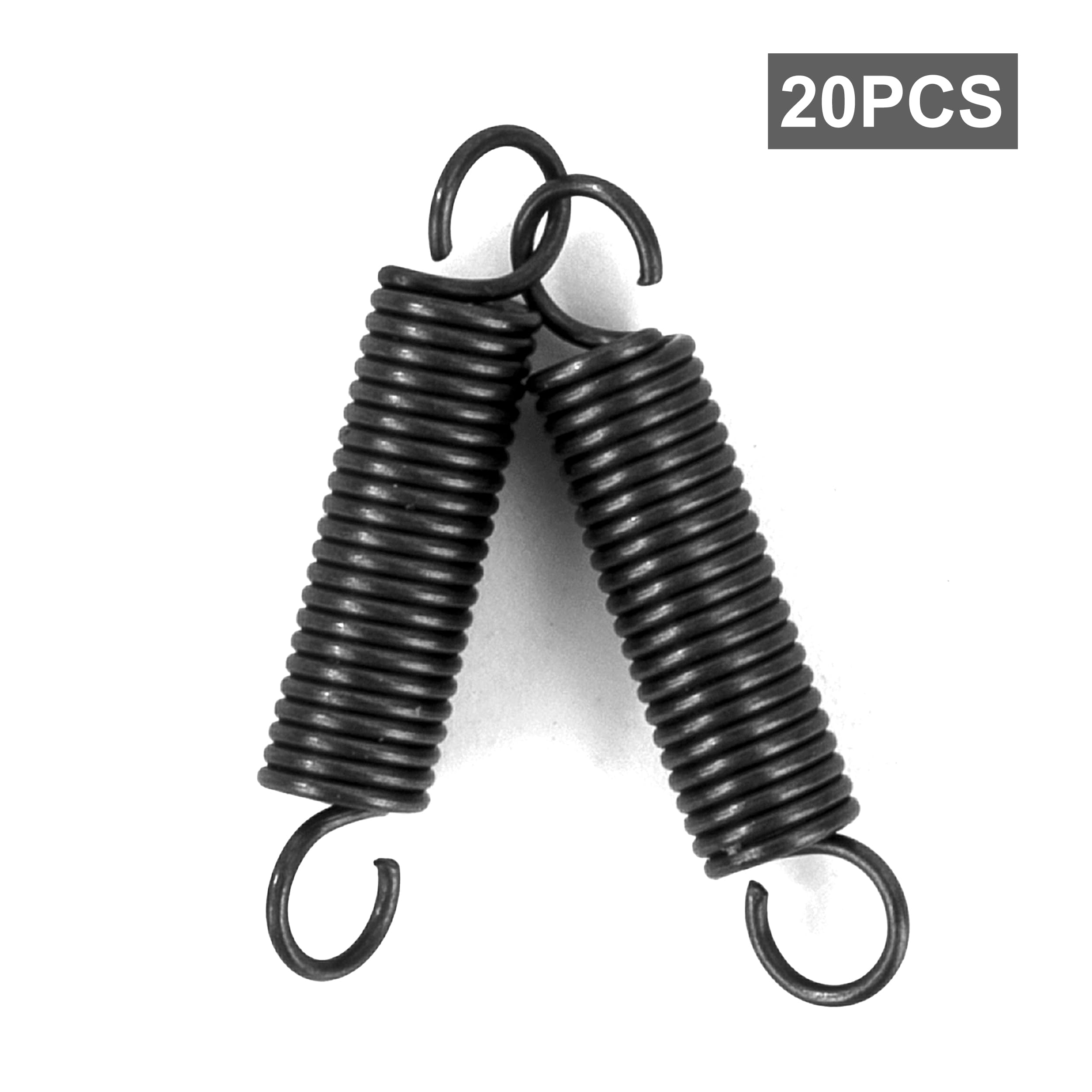 Sprężyny przedłużające 15 mm Sprężyny naciągowe z hakiem Fortepian Drut Sprężyna Średnica zewnętrzna 3mm Średnica drutu 0,4 mm Siła Sprężyna 0,4 kg 20 sztuk