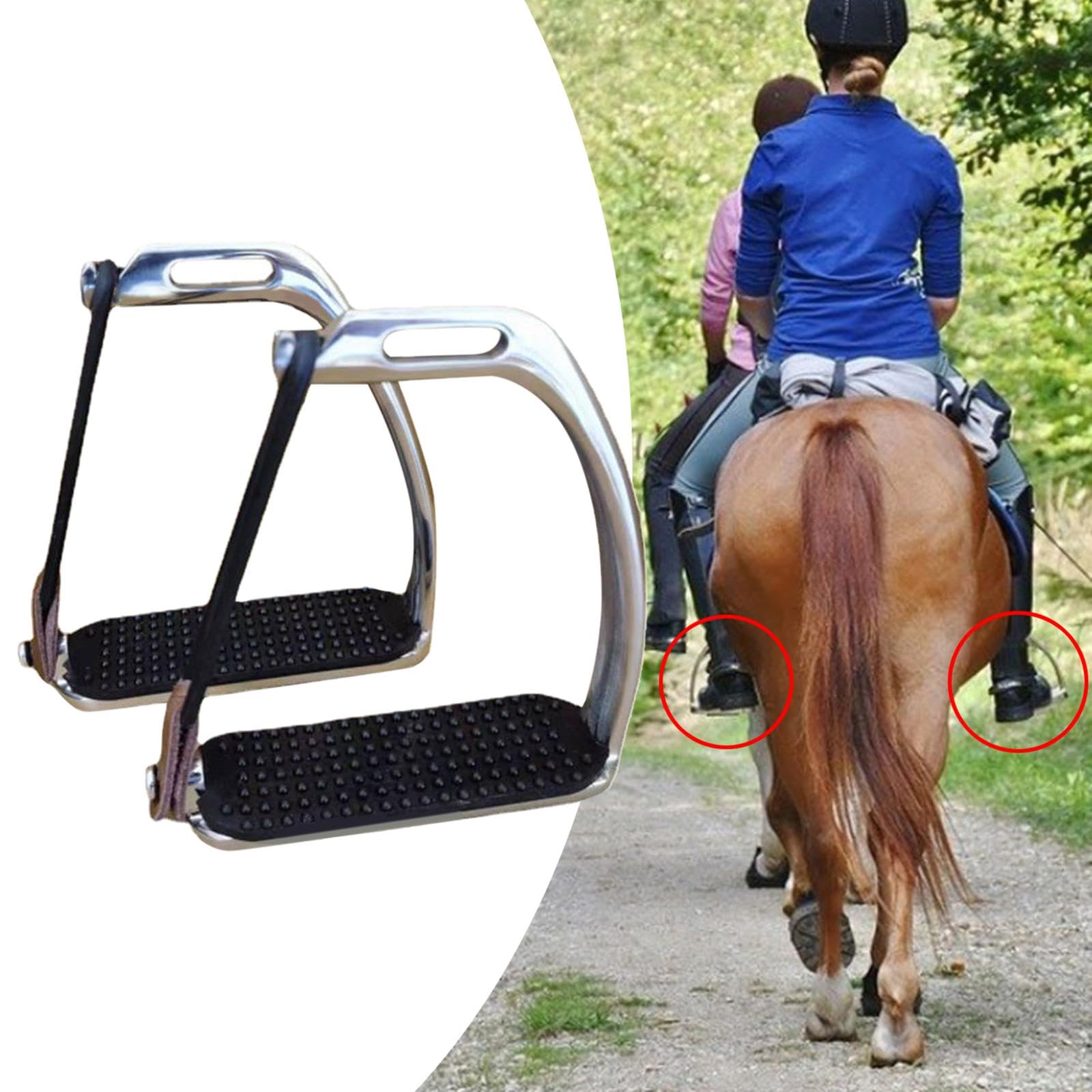 predolo Estribos para Montar 2X Estribos de Seguridad para Montar en inglés para Deportes ecuestres