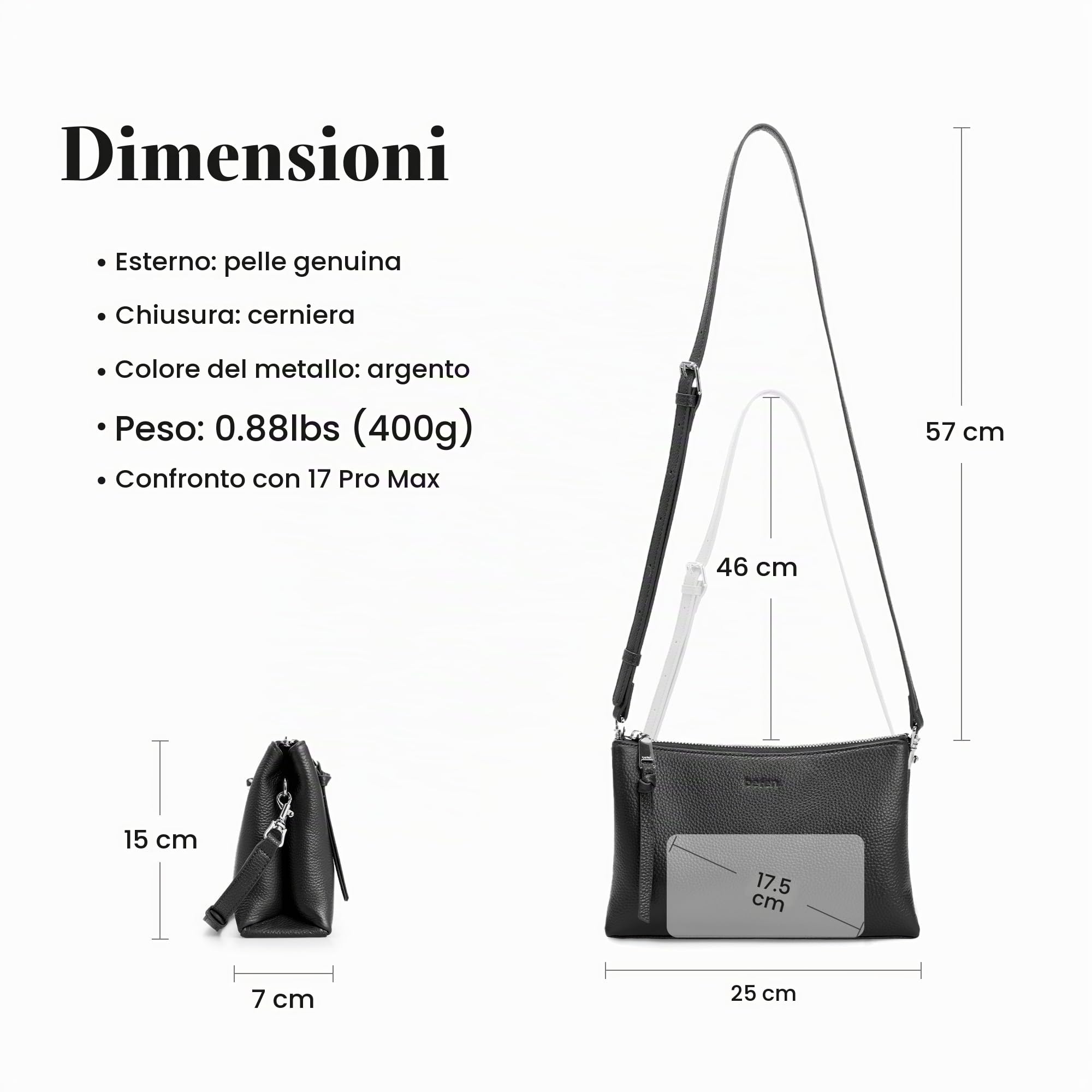 befen Borsa da Donna Piccola in Vera Pelle, Borsa a Tracolla da Donna con Protezione RFID, Custodia per Cellulare in Pelle con Tracolla Regolabile | Piccola borsa a tracolla in pelle con scomparti per carte RFID, borse a tracolla per viaggi, lavoro, uso q