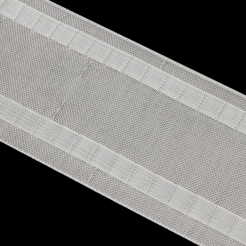 Oz-Is Dar Tekstil Gardinenband 50 Meter Wellensystem 77 mm Universell 100% Polyester Transparent Faltenband zum Annähen für Vorhänge und Gardinen 4365MP