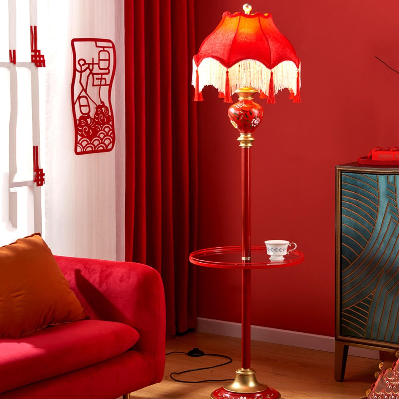 Lampy stalowe lampy do salonu ze szklaną tacą, lampa stojąca pilot zdalnego sterowania, nowoczesna lampa stojąca do biura, salonu, sypialni, dekoracji