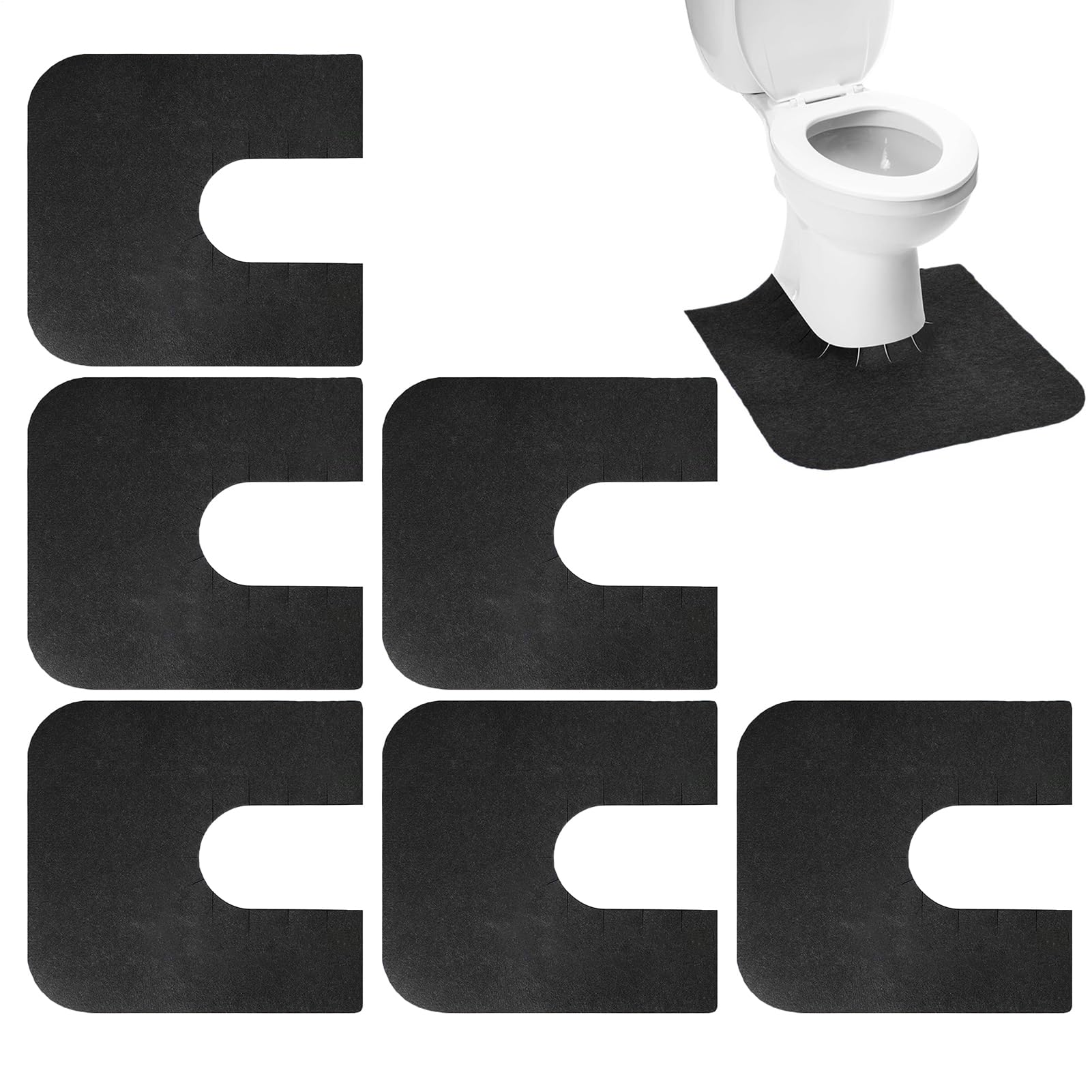 Tappetino per WC a forma di U, tappetino da bagno assorbente, antiscivolo | protezione del pavimento, lavabile in lavatrice, adatto a TB