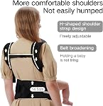 Baby Carrier with Hip Seat, 6-in-1 Baby Carrier Newborn to Toddler for Active Babies, Detachable Hands-Free Infant Carrier for 7-44lbs, All Seasons Toddler Carrier (Black)