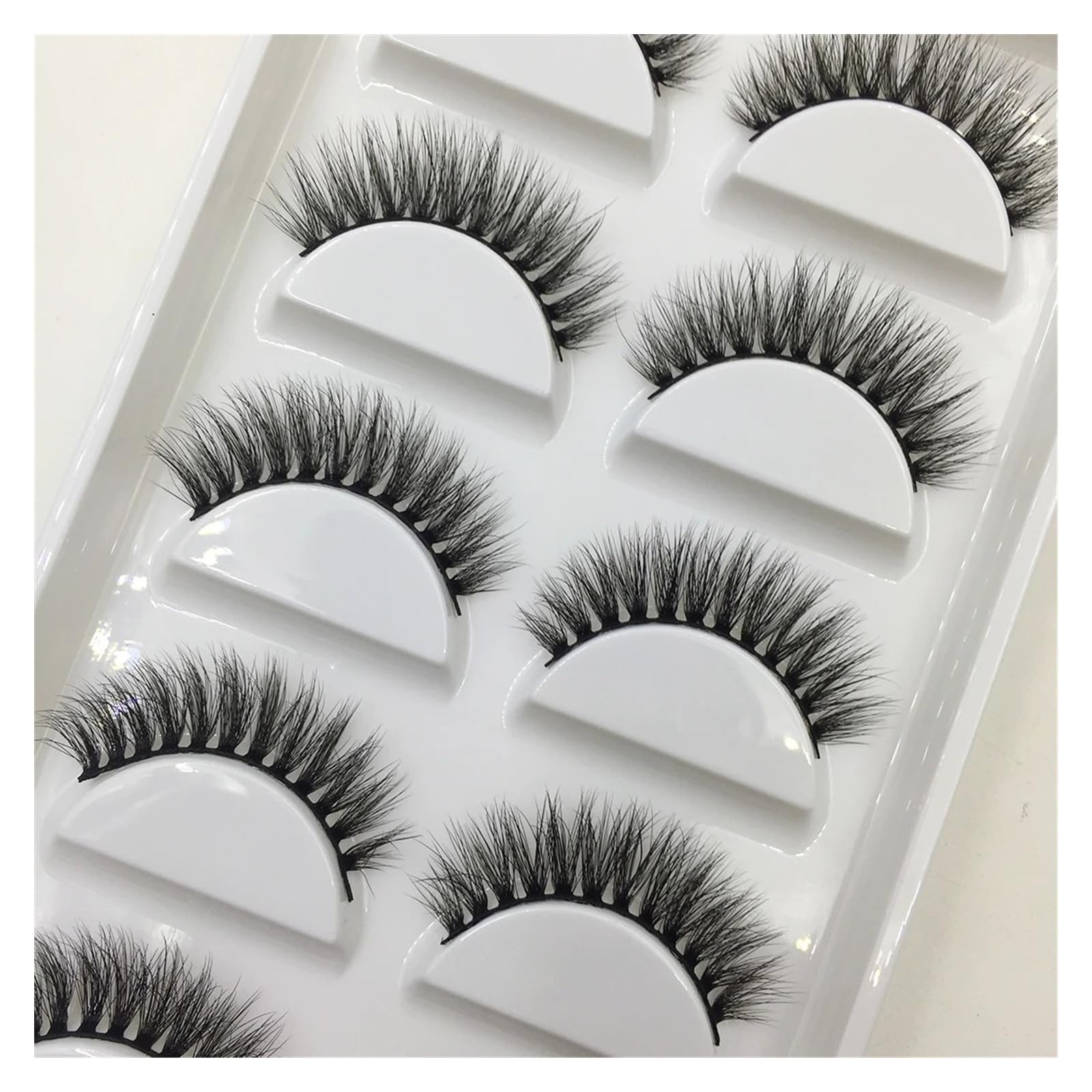UAMOU 10/50 Boxen 5 Paar 3D Nerz Falsche Wimpern Weiche Wimpern Make-up Wimpern Faux Cils Cilios Maquiagem Cheerfully (Color : 5Pairs G810, Size : 10 Boxes 50 Pairs)