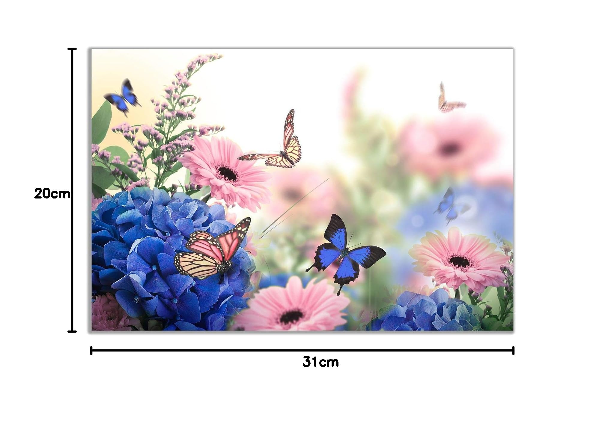 Dipinti su tela con rami di farfalle, arte da parete moderna con fiori di pesco, stampe su tela, decorazione da parete per la casa