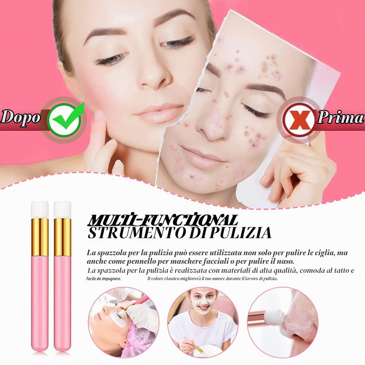Kit di Estensione Delle Ciglia Pratica Delle Ciglia per Principianti Set Professionale con La Testa Del Manichino Palpebre Rimovibili USB Fan Spraye Individuale False Lash Strisce Ciglia