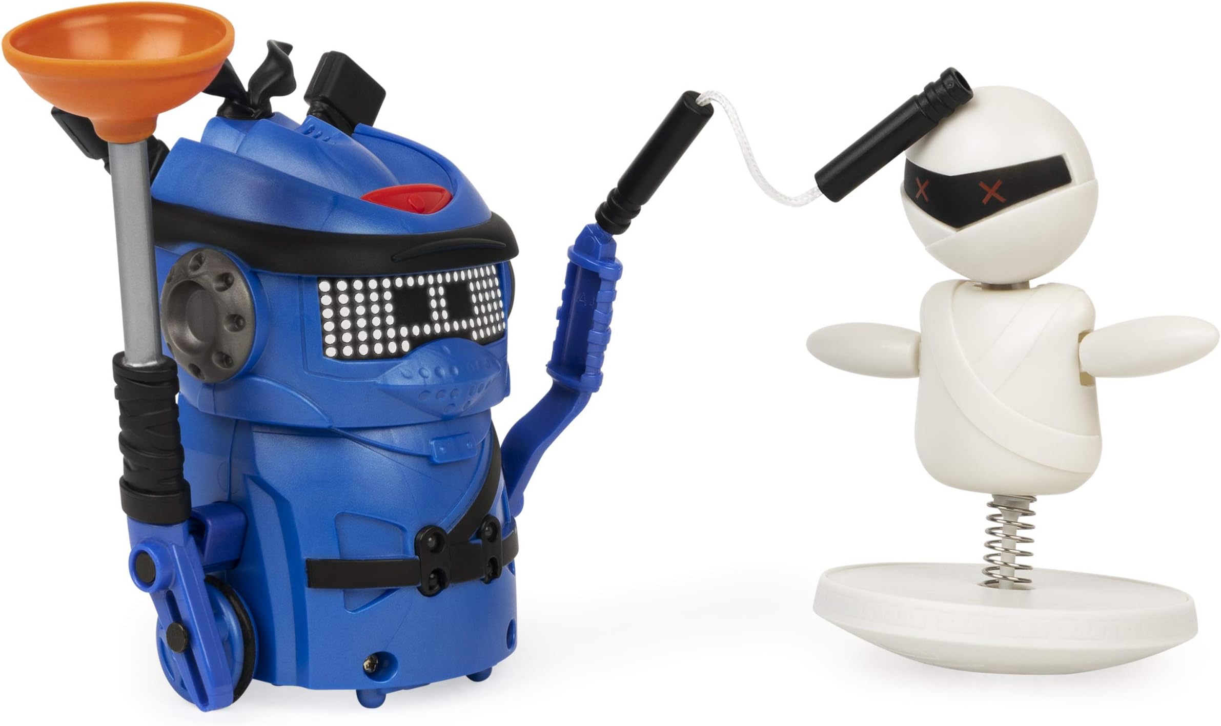 Ninja Bots 1 Pack, Hilarious Battling Robot Blue with 3 Weapons, Trainer and Over 100 Sounds and Movements, Multicolor