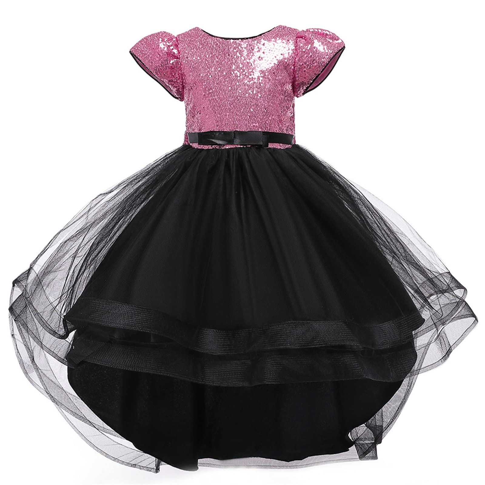 2 años niños niño bebé primavera tul lentejuelas brillo vestido para niños ropa formal lindo arco vestidos para fiesta de Navidad princesa vestido de Navidad historias de Navidad leer en voz alta