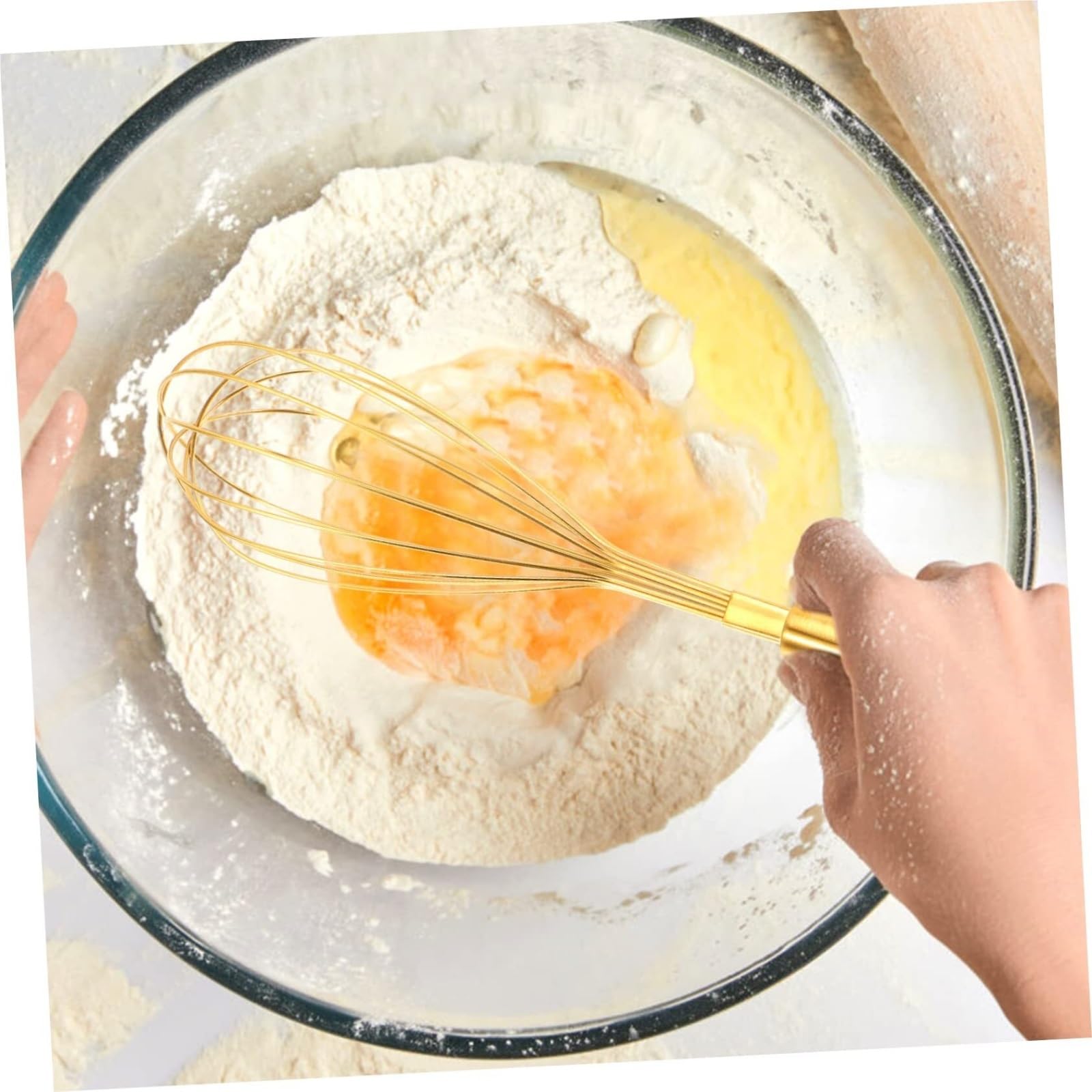 Varillas de Batir para Cocinar Batidor De Huevos Portátil De Mano Con Forma De Globo, Suministros De Cocina For Salsa Manual, Mezclador De Harina Y Huevo De Acero Inoxidable Huevos, Espumar, Batir(12i
