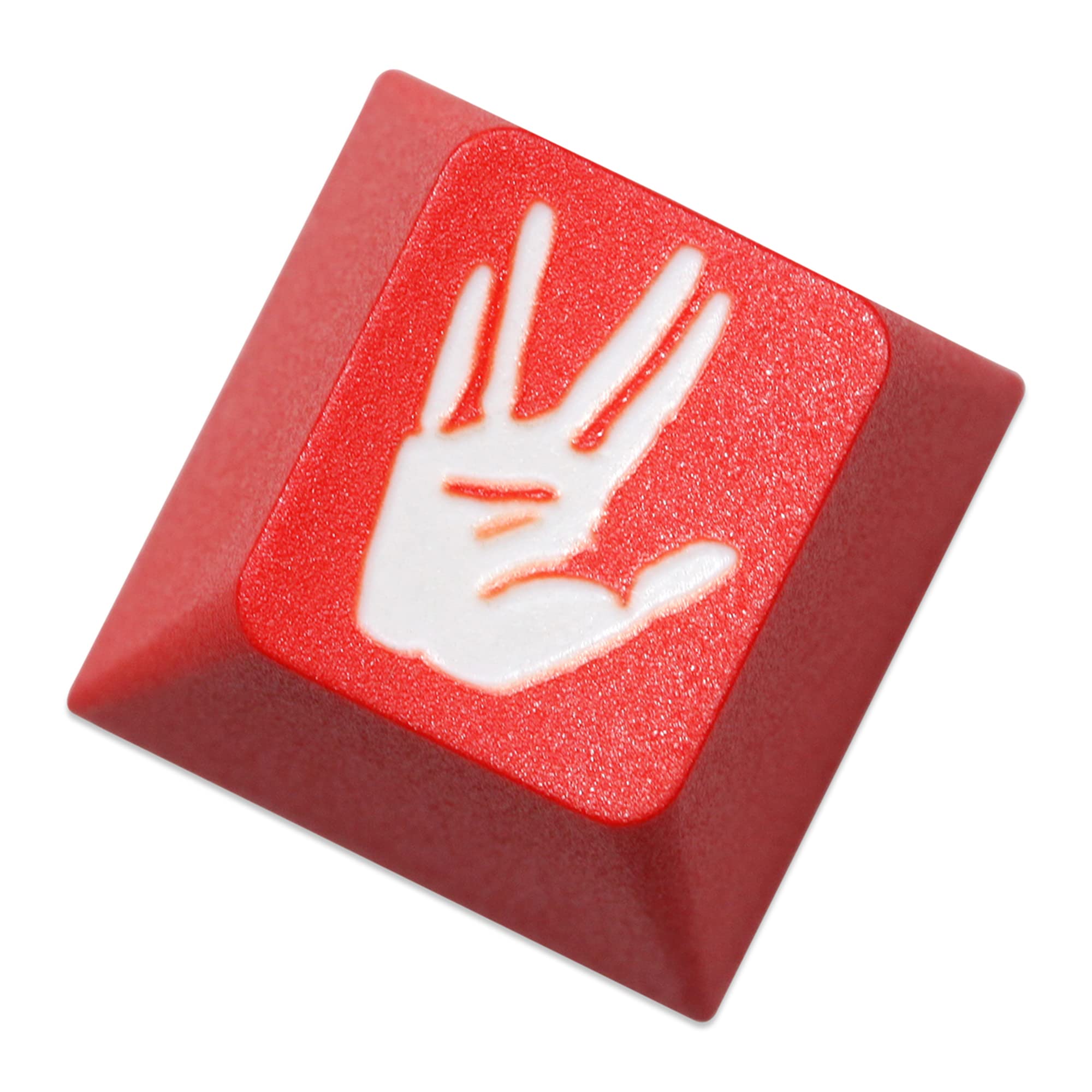 KPREPUBLIC Novelty Star Live Long and Prosper Cherry Profile dip dye pbt keycap for Mechanical Keyboard Laser Etched ESC r1 1x (CProfile LLAP Red Keycap x1)