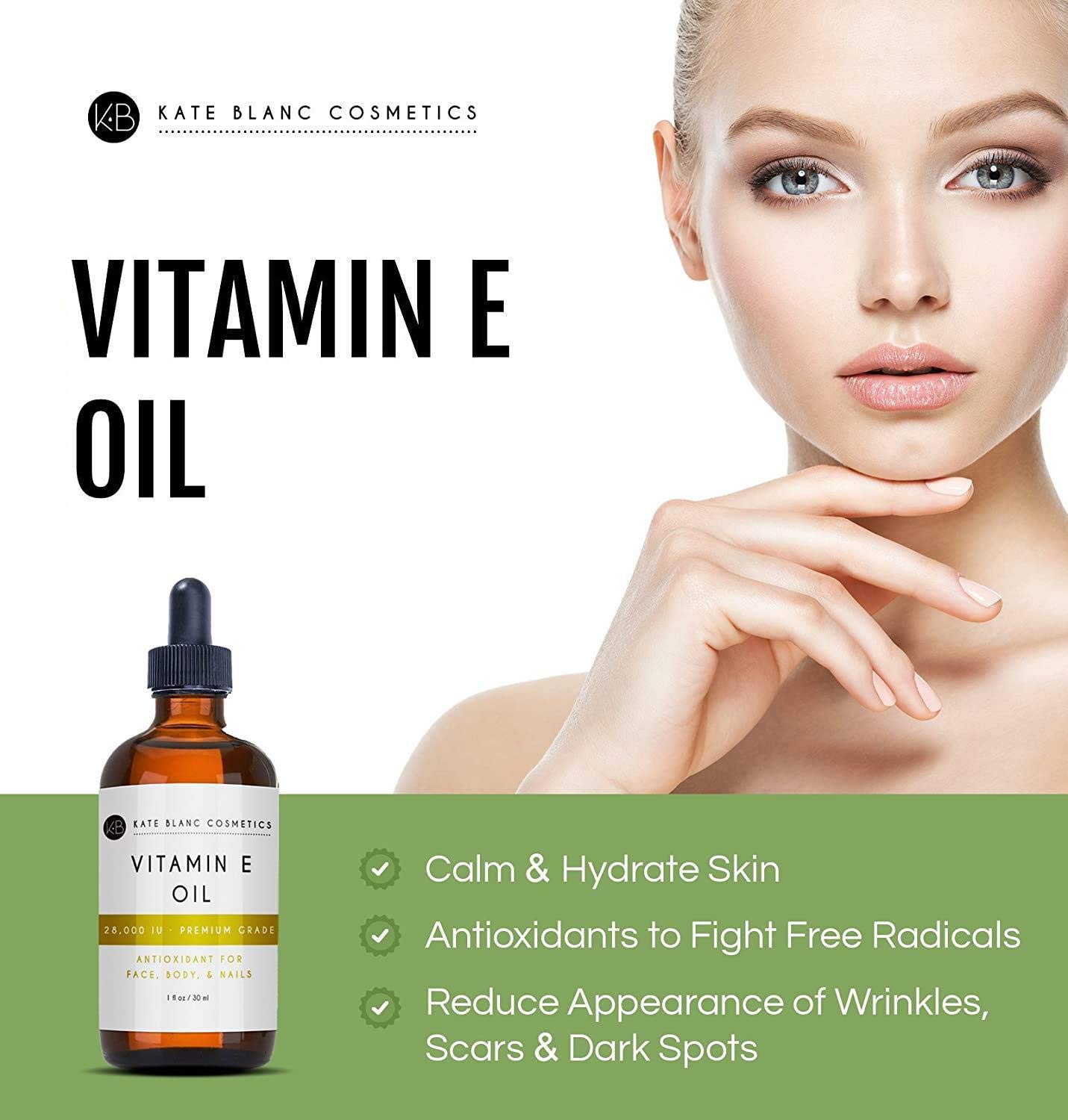 Vitamin E Oil for Skin and Face by Kate Blanc Cosmetics. 28,000 IU