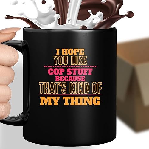 Fun Cop Lover's Gift, Perfect For Father's Birthday - I Hope You Like Cop, Special Message On Large 11oz Ceramic Coffee Mug