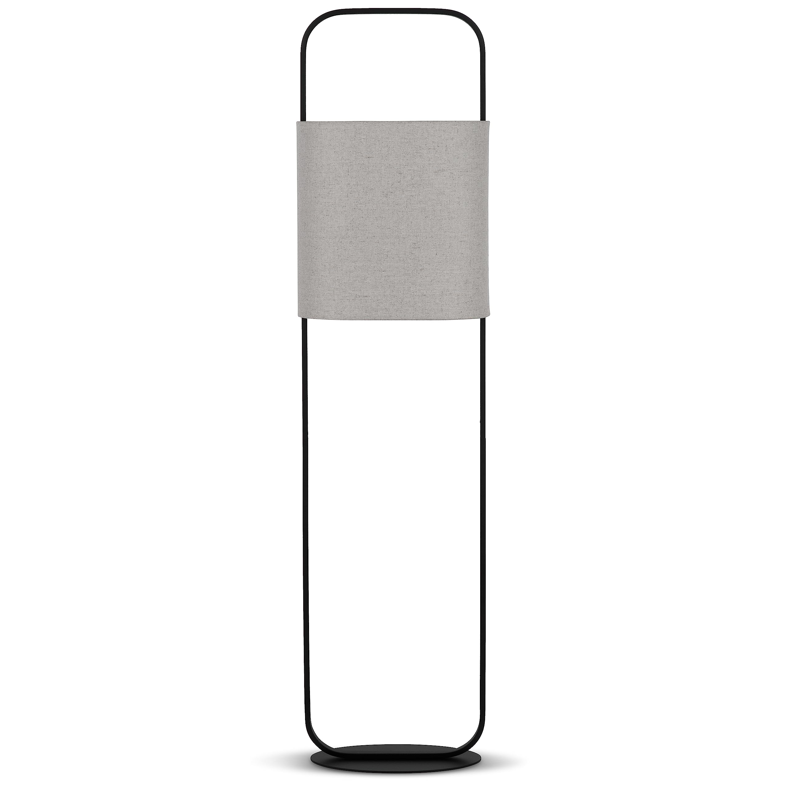 REV Stehlampe CESOLO - Leselampe mit Trittschalter & E27 Fassung, H138cm, Stoffschirm, Stehleuchte für Wohnzimmer & Schlafzimmer, taupe