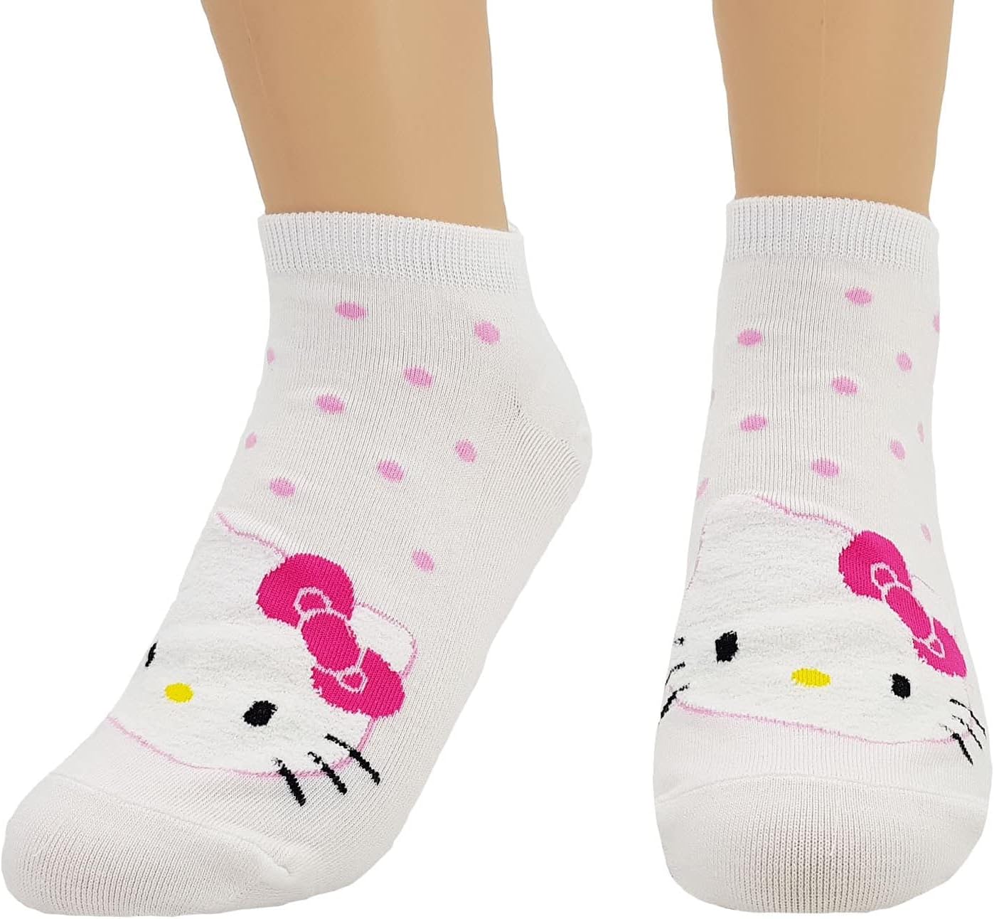 JJMax Women's Hello Kitty Cotton Ankle Socks Set, Cotton Blend Set, One Size,4 Pack - Image 3
