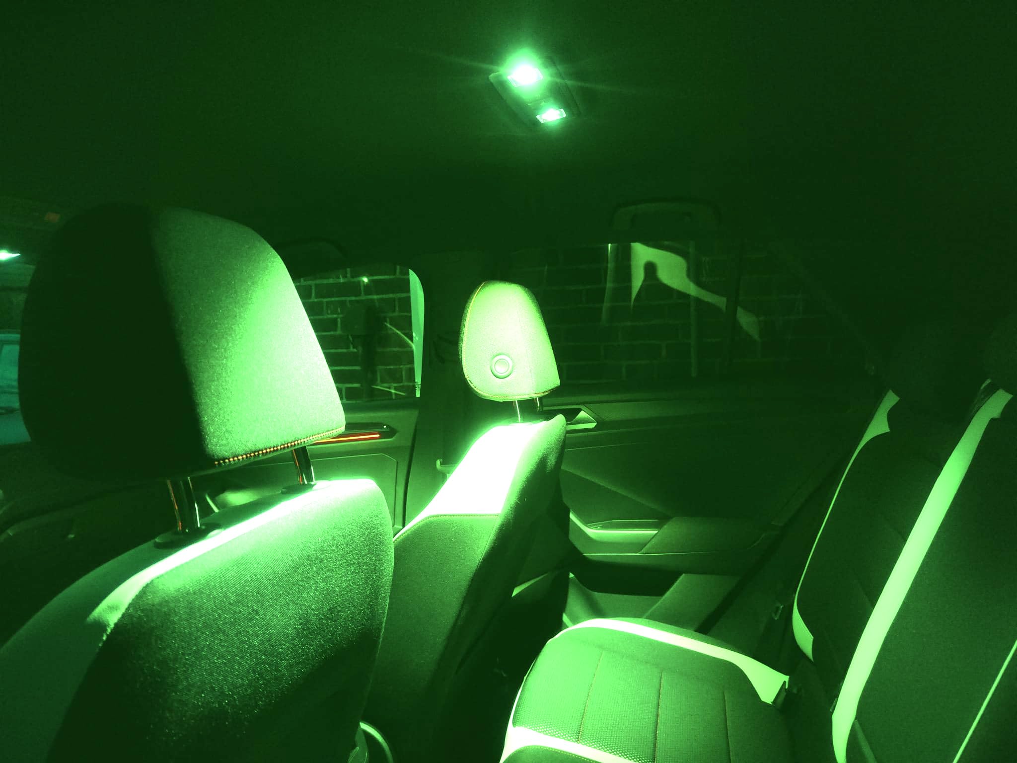 Onwomania Juego de iluminación interior LED SMD compatible con VW Tiguan l 1 / interior interior/verde 19 LED
