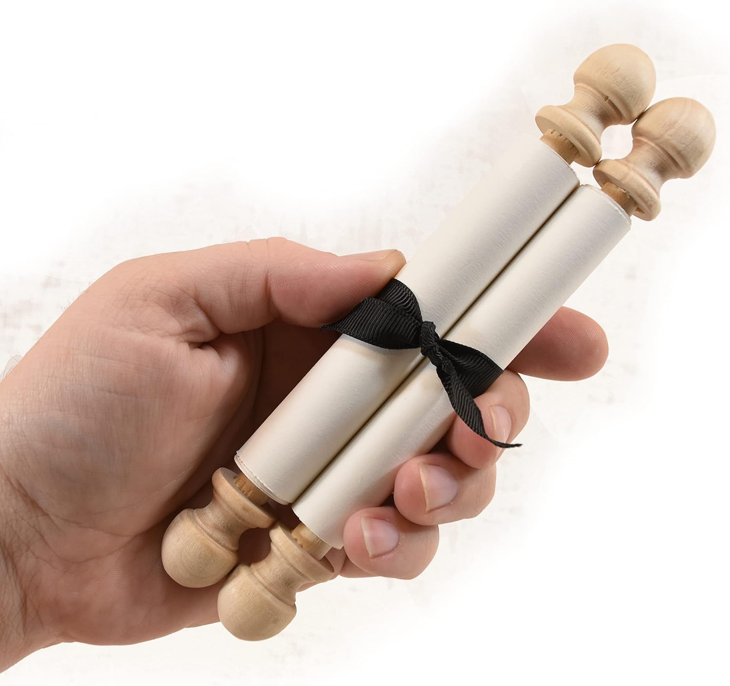 Small Blank Scroll 4" x36" for historic writing-Oak, gold, silver