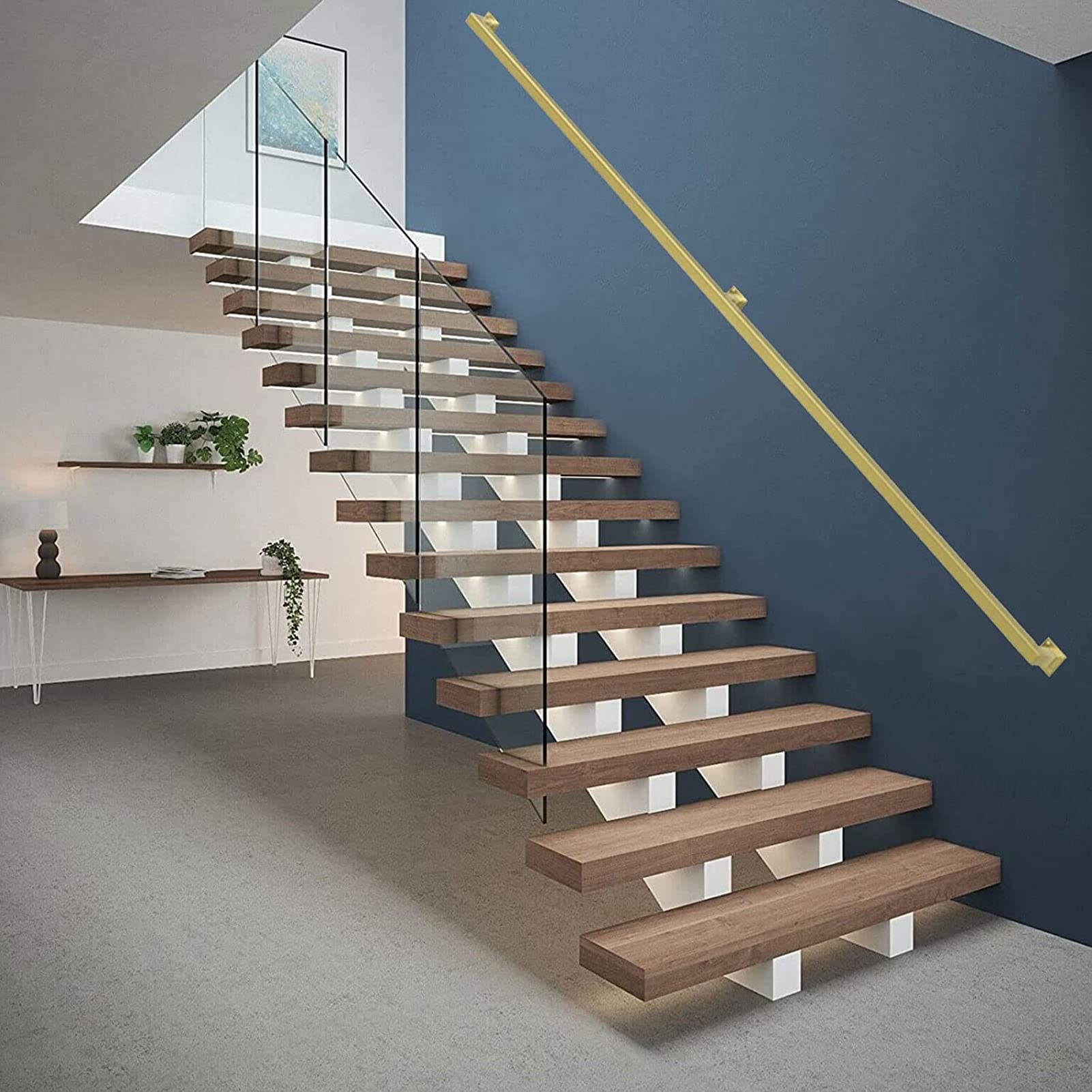 Main courante en fer noir pour escalier intérieur et extérieur robuste