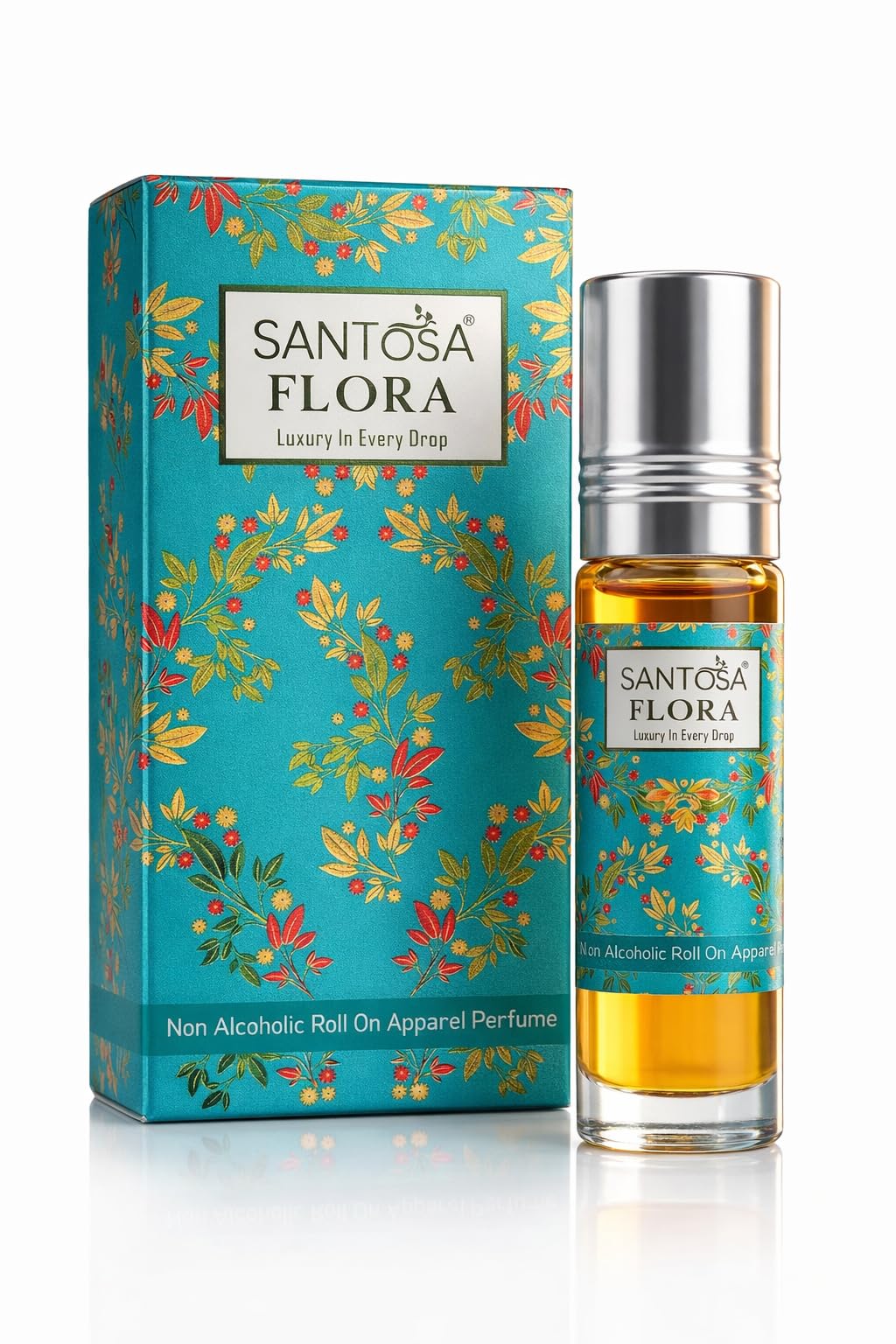 Santosa Flora Attar, Non-Alcoholic Roll-On Perfume Oil, Fruity Floral Fragrance for Men & Women, 6 ml-image-47