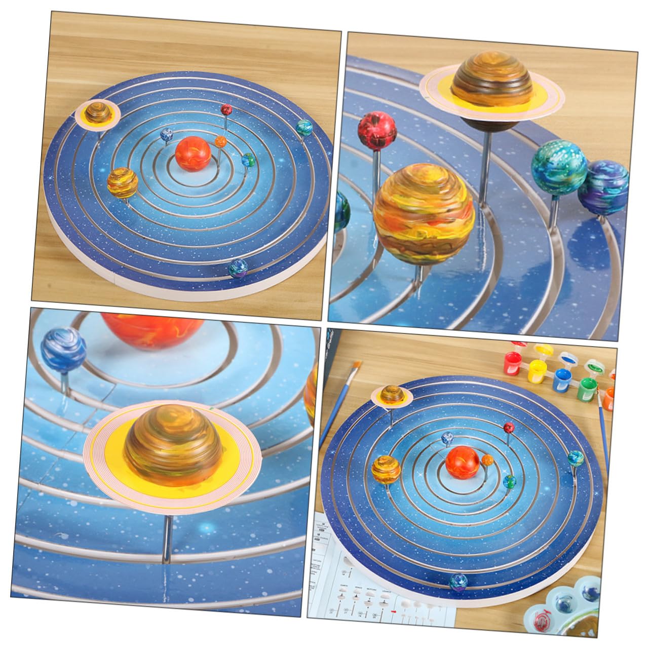 GALPADA Juego de Modelos de Planetas del Sistema Solar para Niños, Rompecabezas DIY de Plástico Superficie Lisa para Proyectos Artísticos y Educativos Infantiles