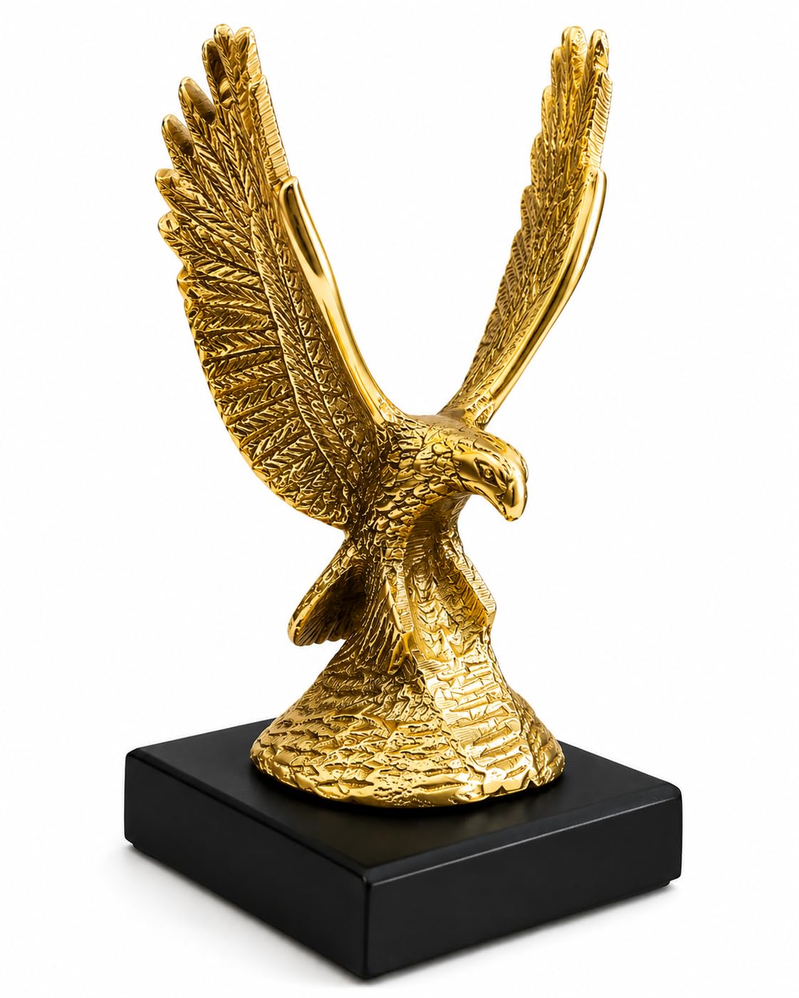 XOMARK Brass Flying Eagle Statue, Garuda Bird Showpiece for Home Decor, Vastu & Feng Shui Eagle Sculpture, Handmade Brass Hawk Figurine for Office Desk, Living Room & Gifting, Antique Golden Finish-image-37